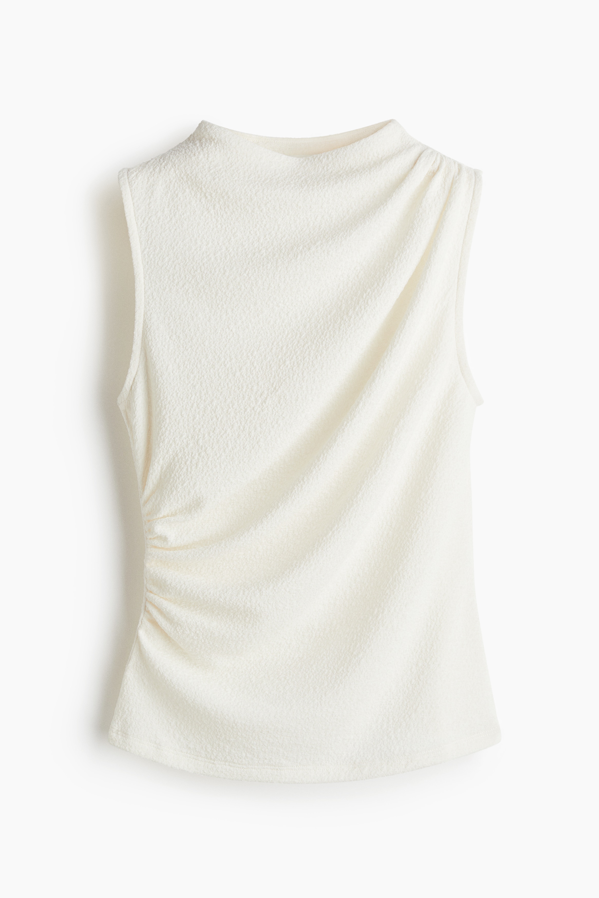 Draped Top - White - Ladies | H&M US