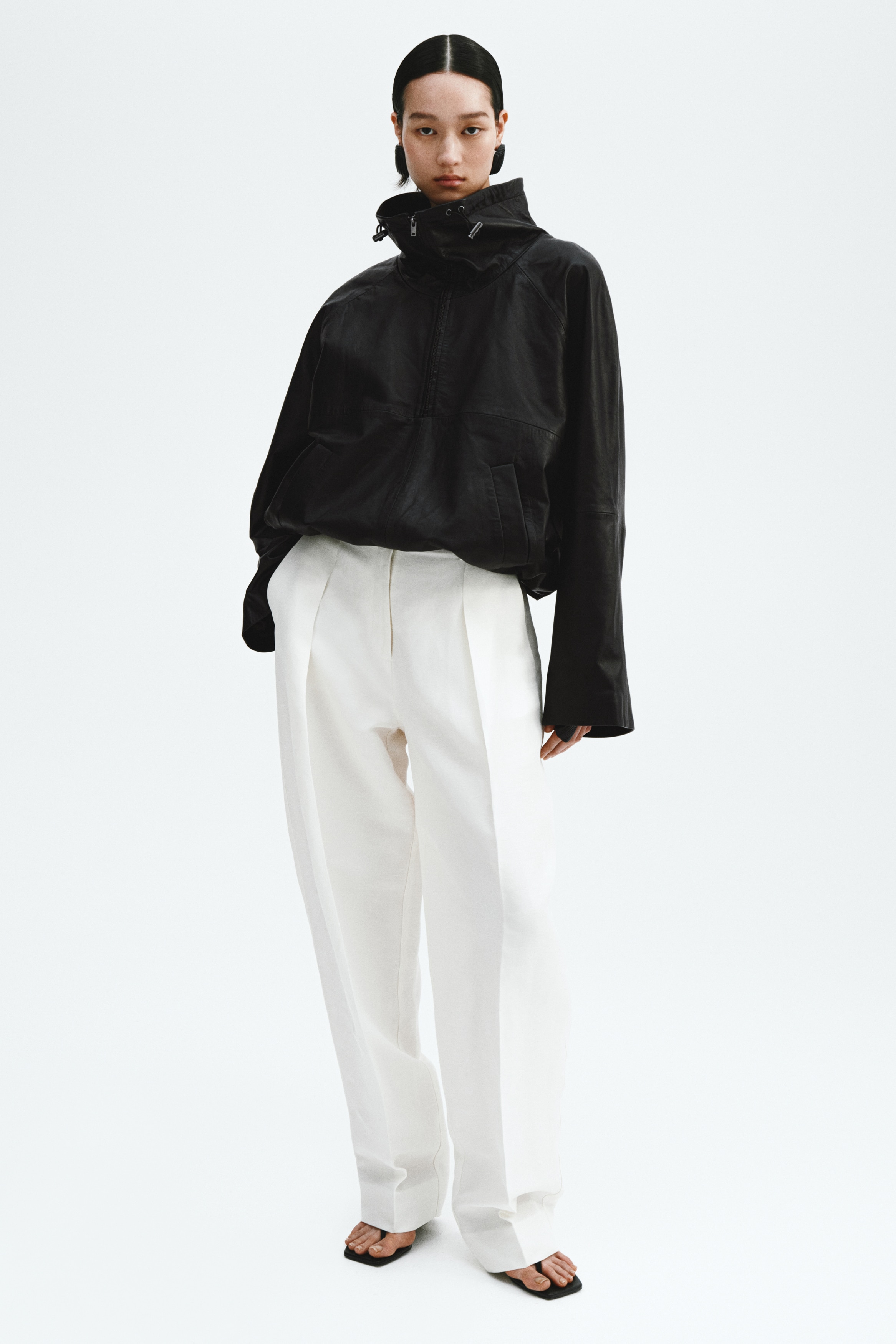 Oversized Leather Anorak from H&M - $449