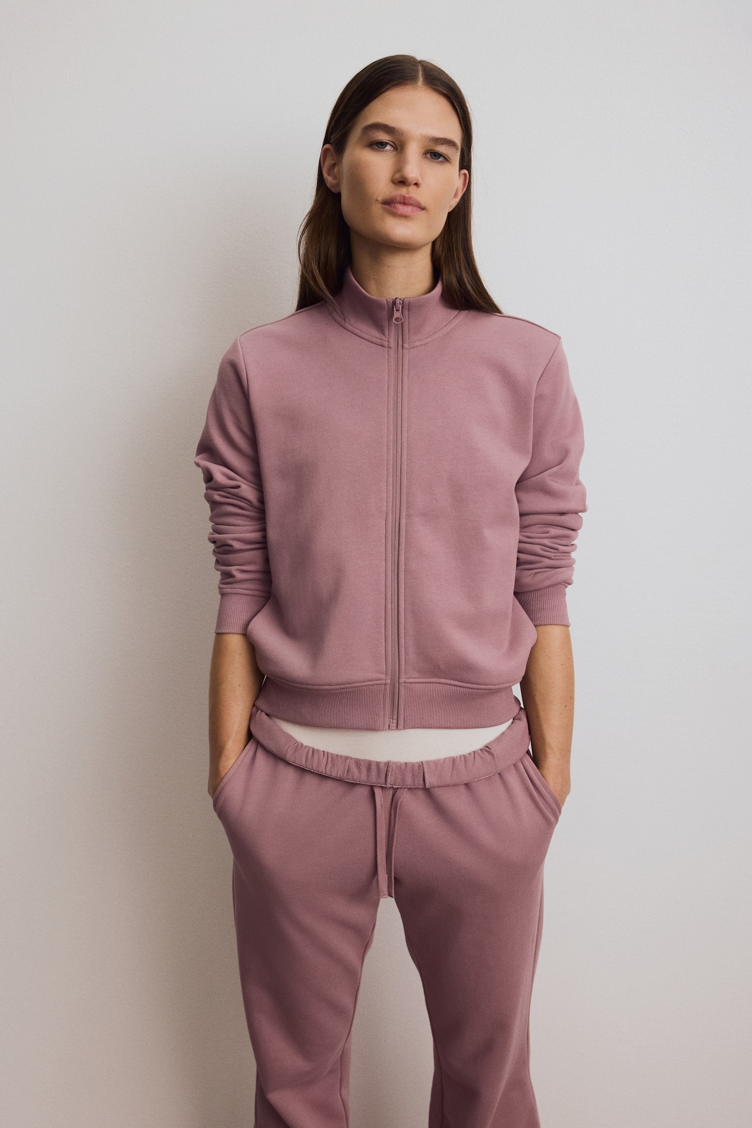 Slim-Fit Track Jacket - Dusty pink/Light apricot - 2