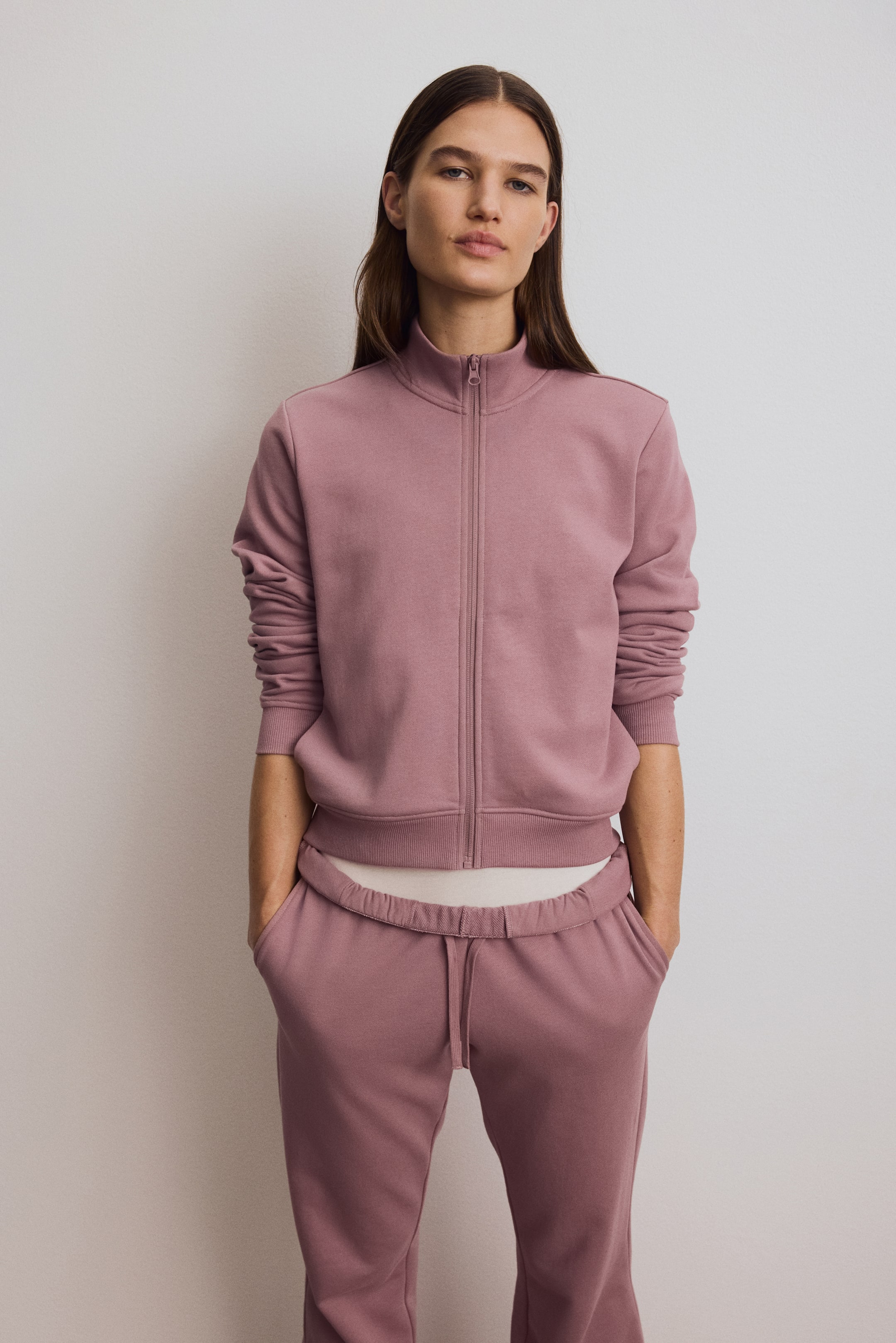 Nagyobb kép megtekintése: Tréningfelső Slim Fit - Hamvas rózsaszín - NŐI | H&M HU 1