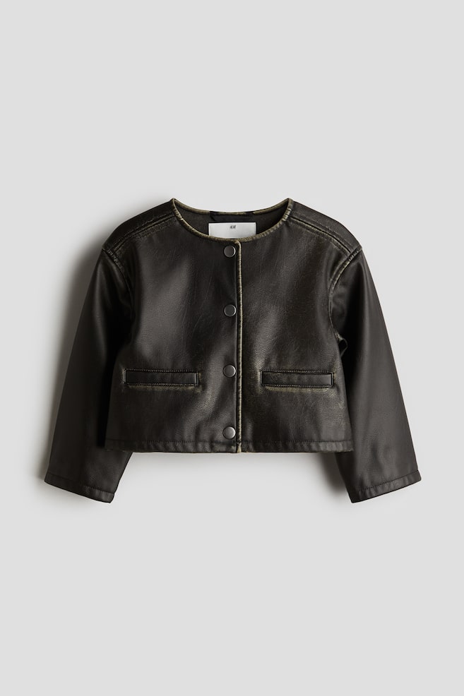 Veste en tissu enduit - Noir - 1