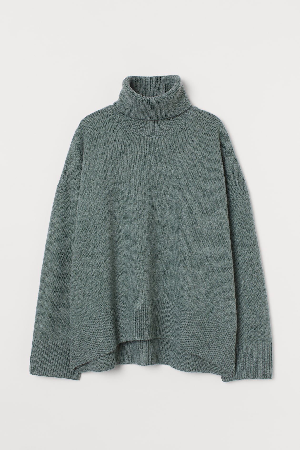 Turtleneck Sweater - Turtleneck - Long sleeve - Green - Ladies | H&M US