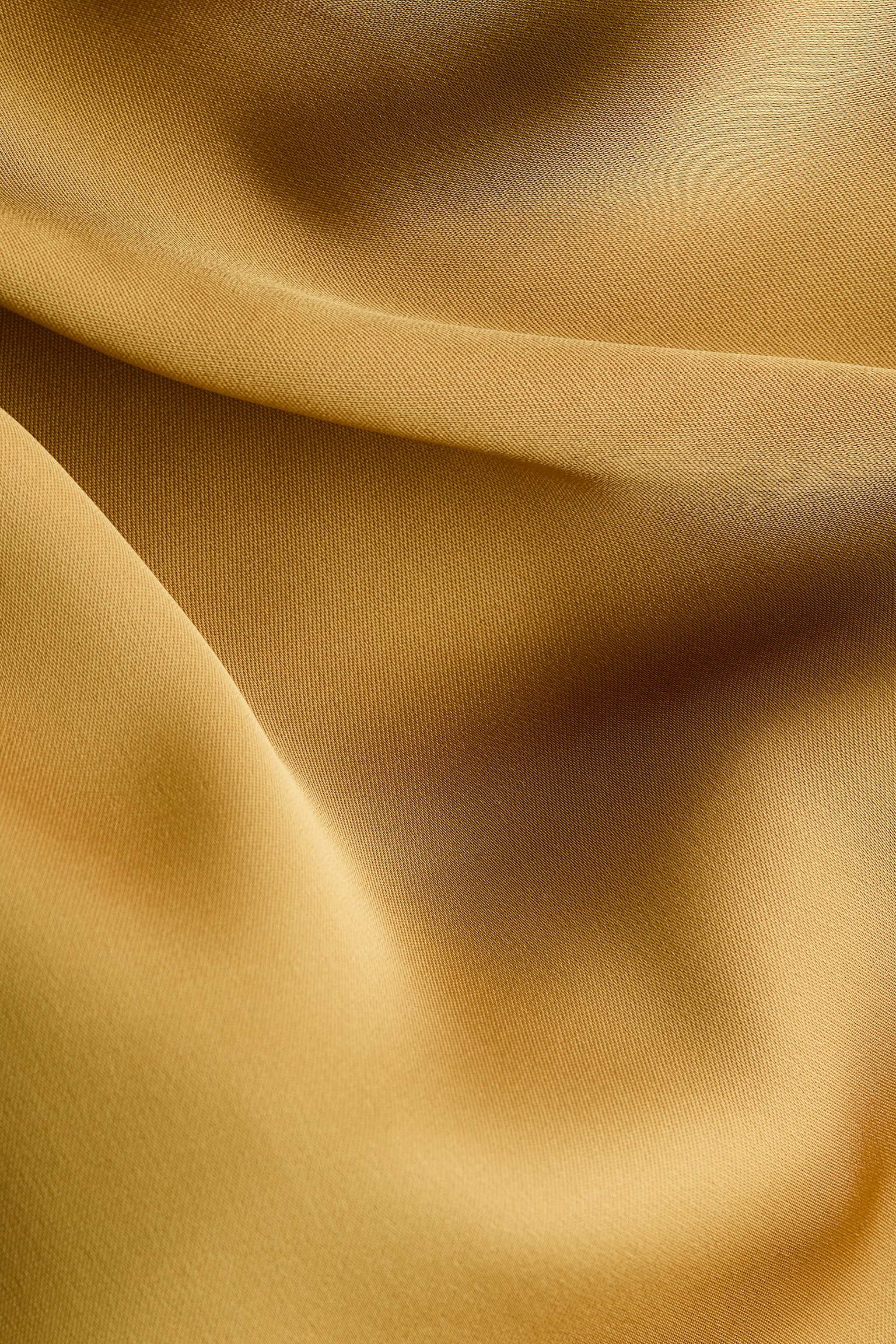Blusa de satén con detalle de chal - Amarillo mostaza/Beige claro - 5