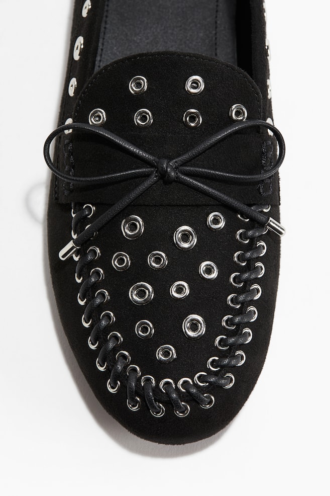 Loafers med øskner - Sort/Brun/Vinrød - 1
