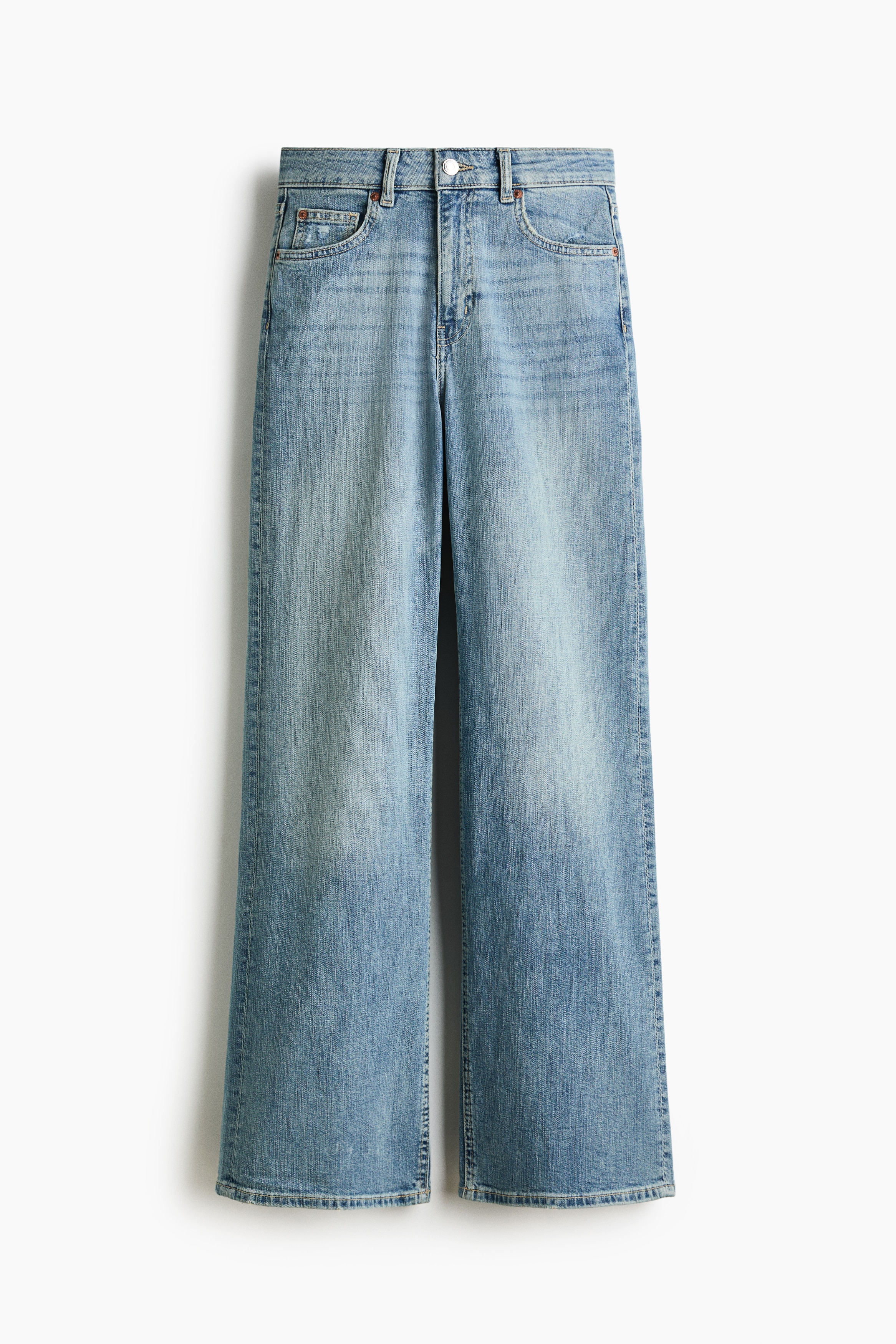 Wide High Waist Jeans - Světlý denim blue/Sepraný denim blue/Tmavě hnědá/Denim v barvě námořnické modři/Tmavý denim blue/Denim v barvě námořnické modři/Světlý denim blue/Denim blue/Bílá/Béžová/Tmavě šedý denim/Tmavý denim blue/Denim blue/Denim blue