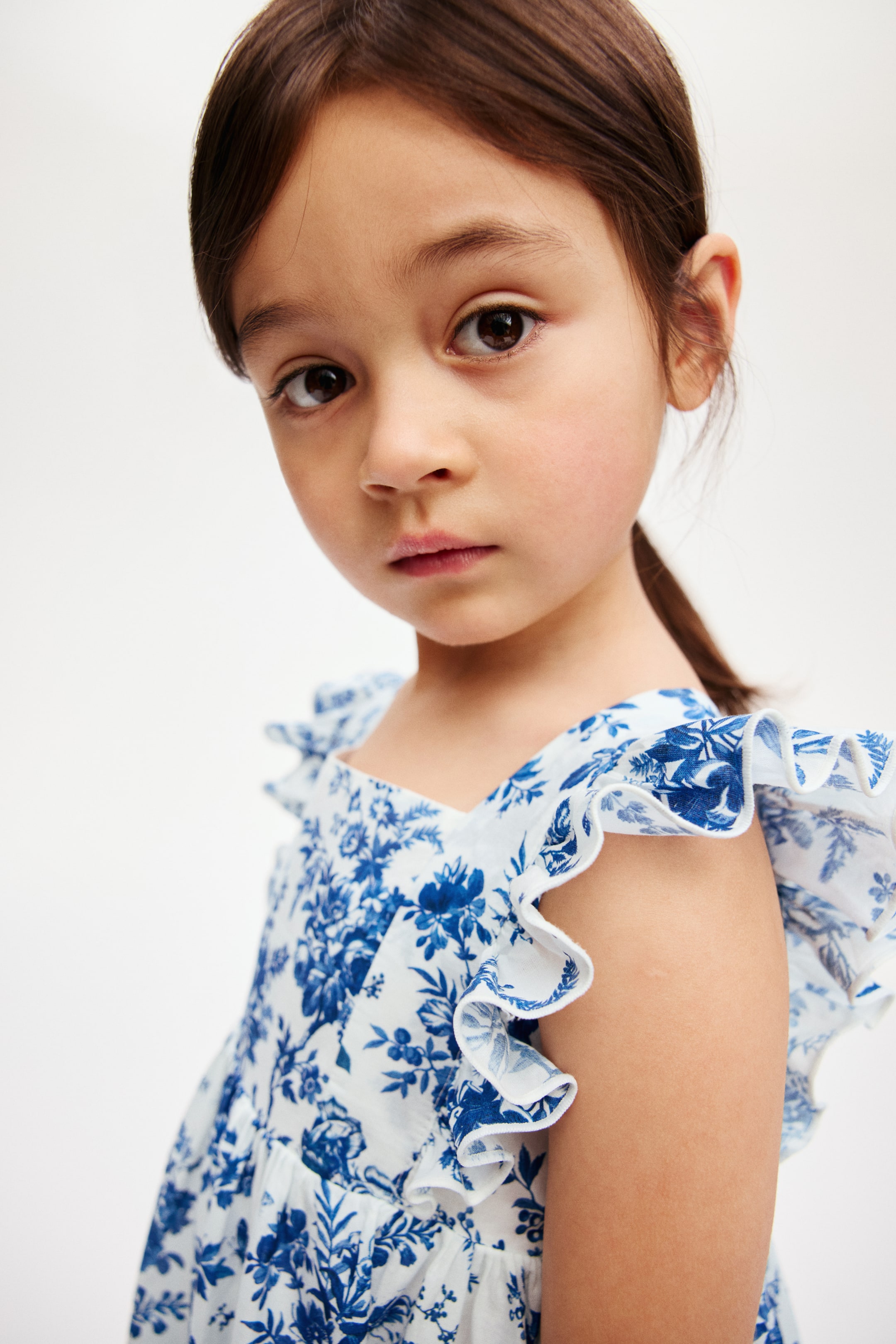 Robe volantée en coton
