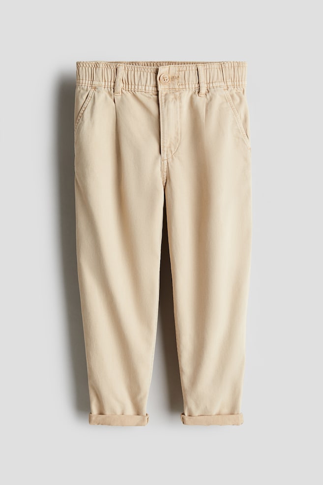 Loose-Fit Tapered Twill Chinos - Beige - 1