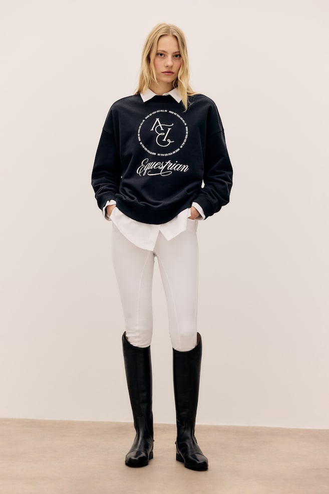 Sport-Sweatshirt mit Print-Marineblau - 4