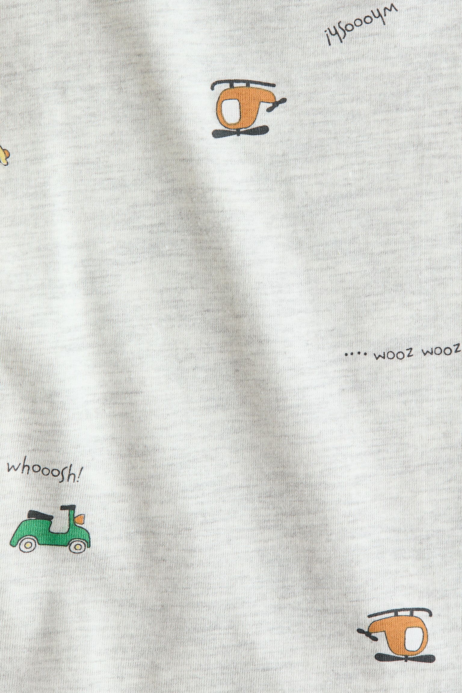 Printed cotton T-shirt - Light grey/Vehicles/Cream/Venice/White/Dinosaurs/Brown/The Surf Club/White/Bonjour - 2