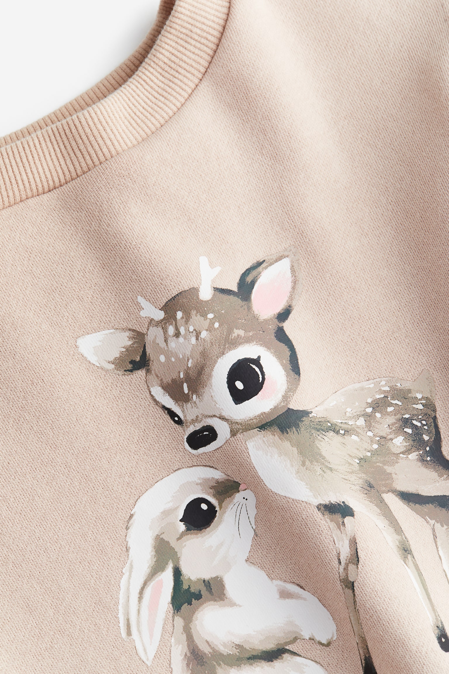 Printed Sweatshirt - Beige/rabbit - Kids | H&M US