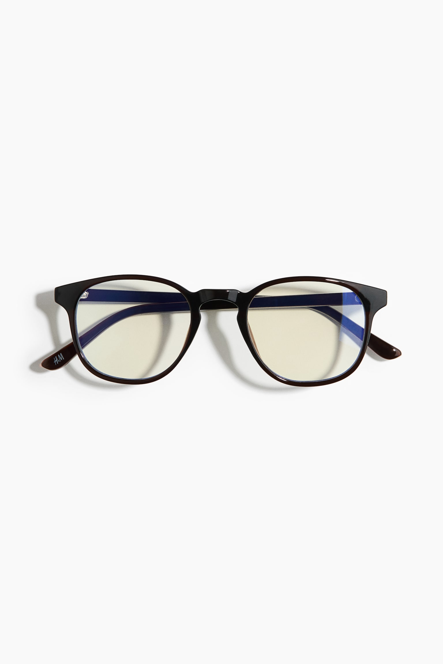 Runde Brille mit Blaulichtfilter - Dunkelbraun
