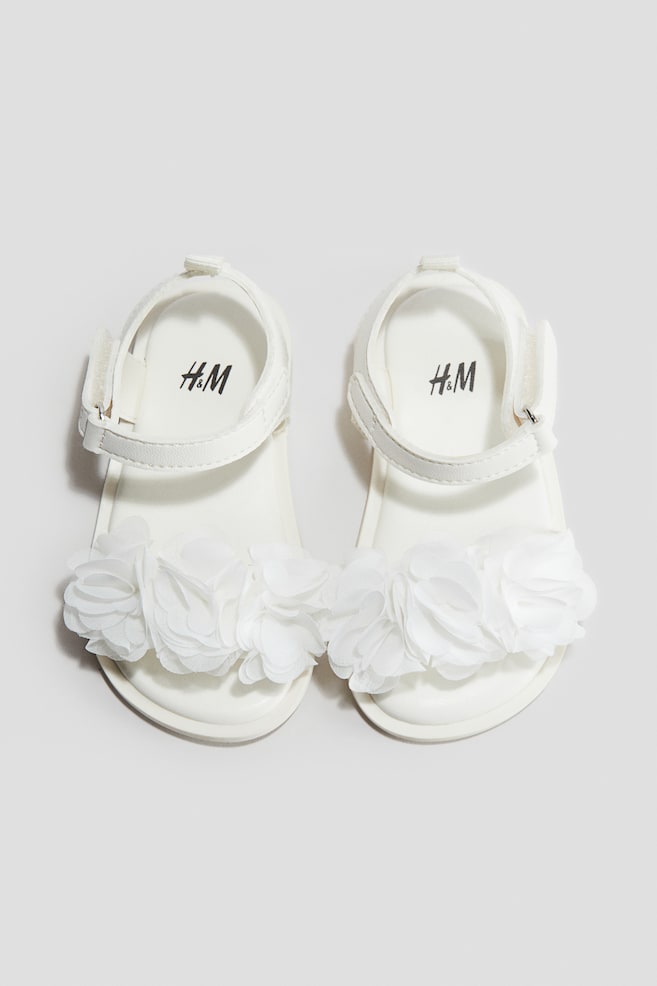 Appliquéd sandals - White - 1
