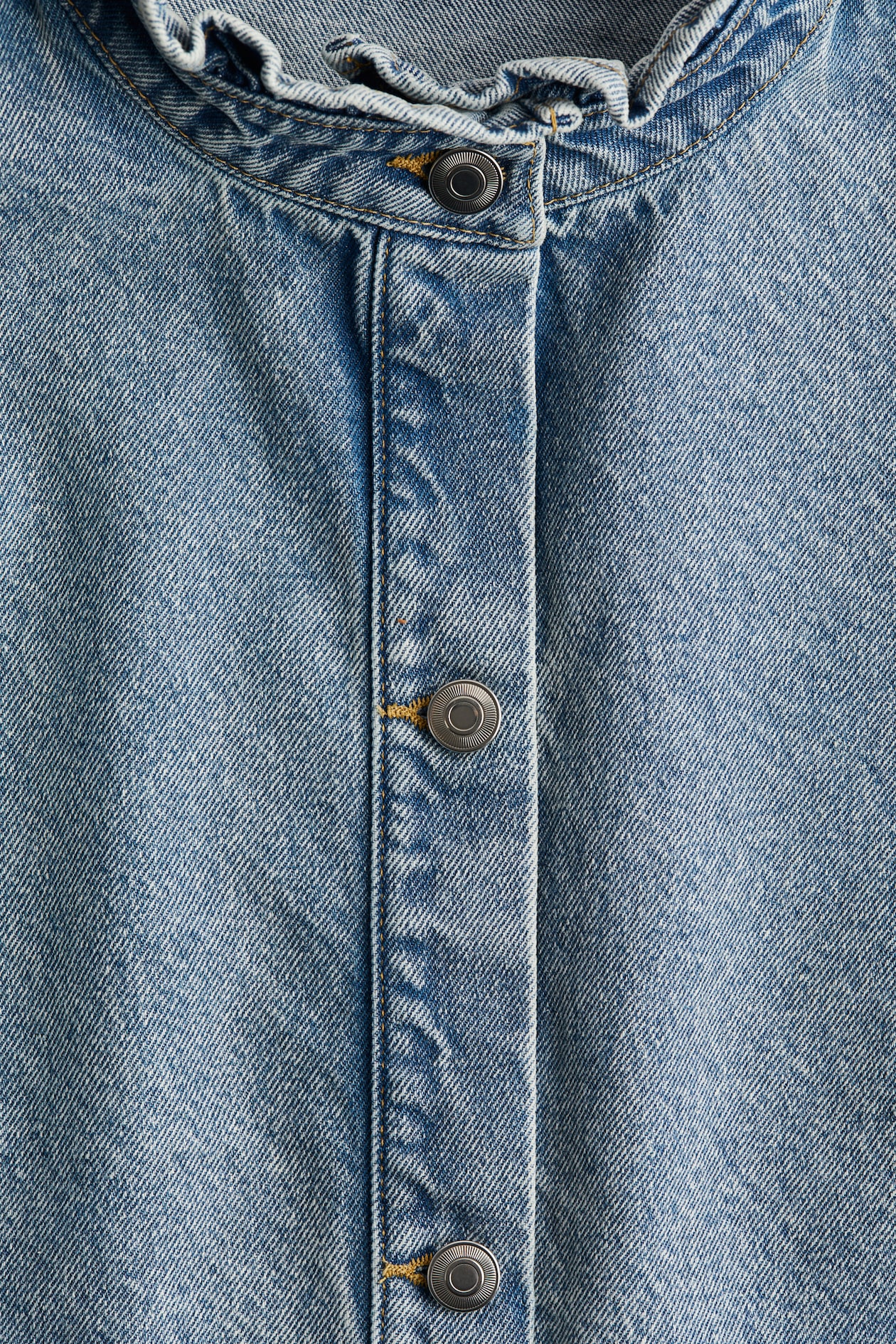 Ruffle-Trimmed Denim Vest - image 2