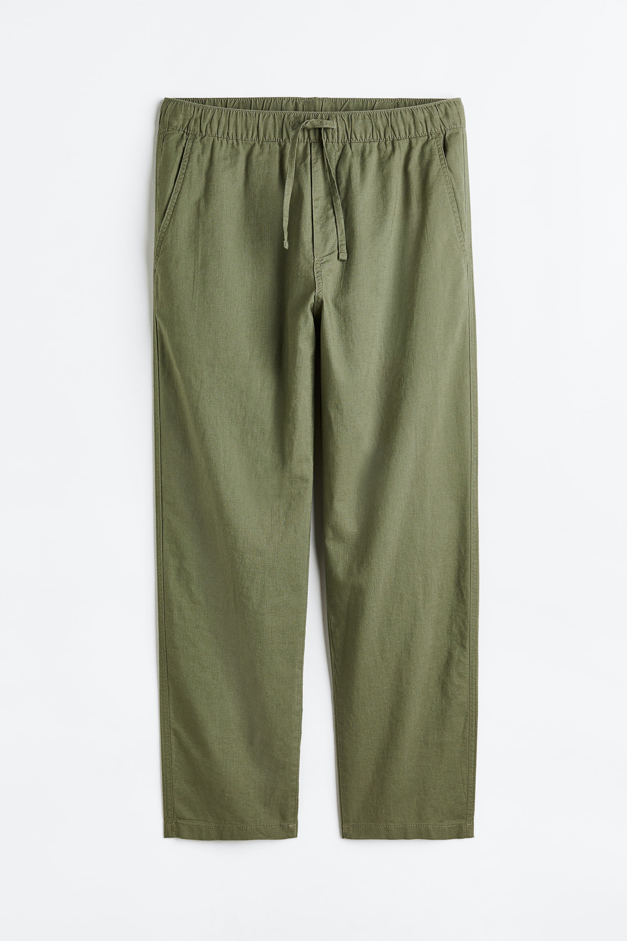 View larger image: Loose Fit Linen-blend Pants - Khaki green - Men | H&M PH 1