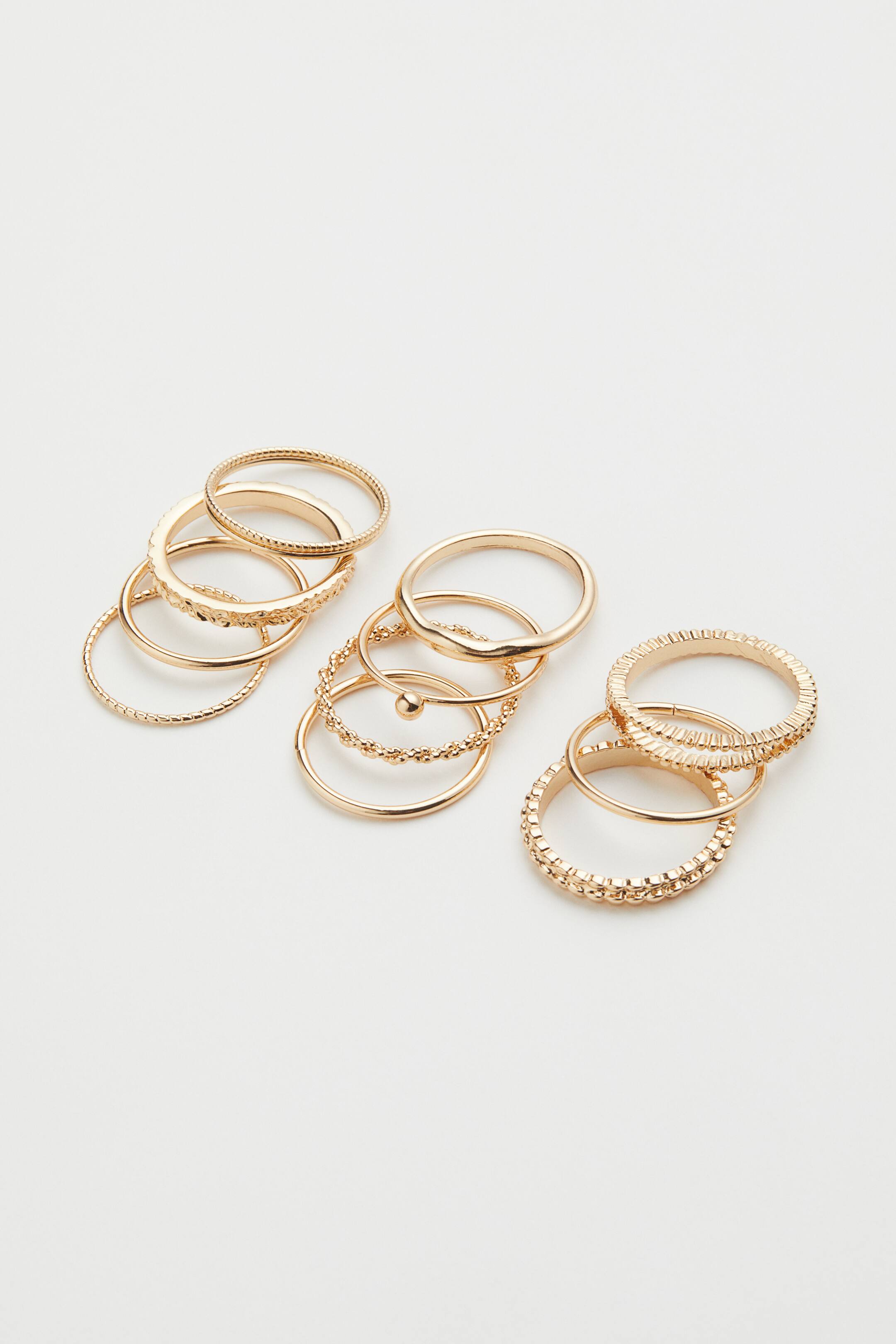 View larger image: 11-pack rings - Gold-coloured - Ladies | H&M 1