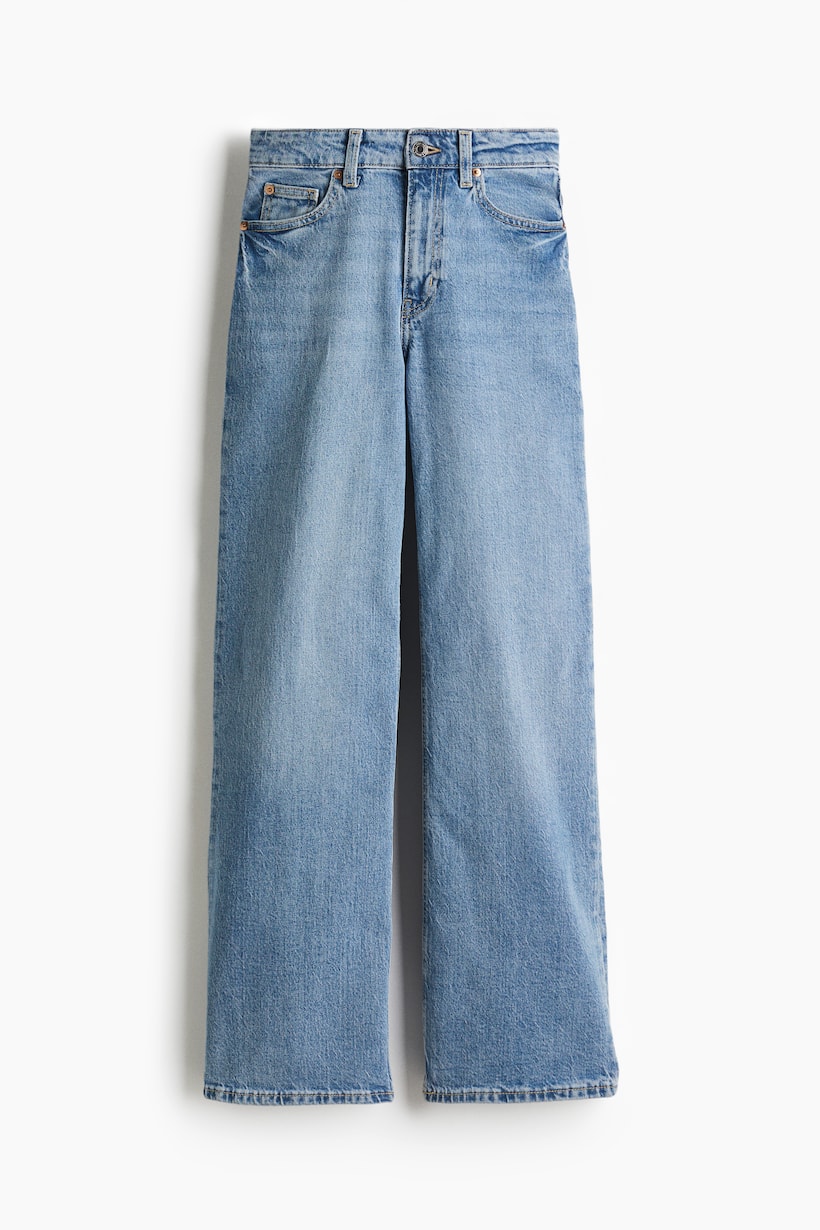 Women's Straight Leg Slim Fit Jeans High Low H&M IN