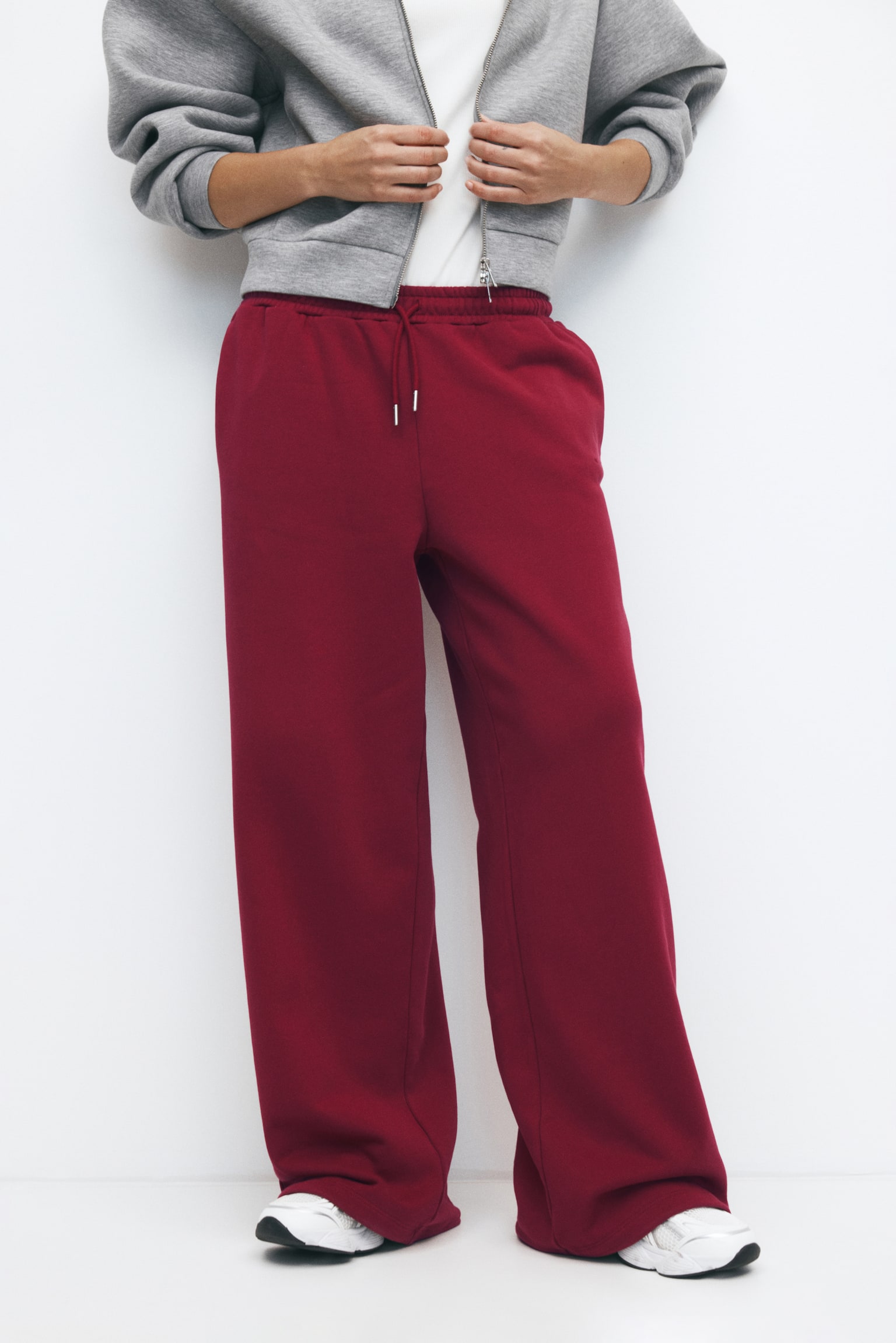 Женские брюки H&M Move Oversized Sports Joggers, цвет: Dark Pomegranate — фото 5