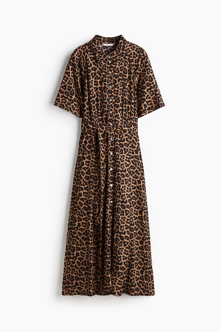 hm brown polka dot dress Women's Brown/polka dot Asymmetric Satin Halterneck Dress