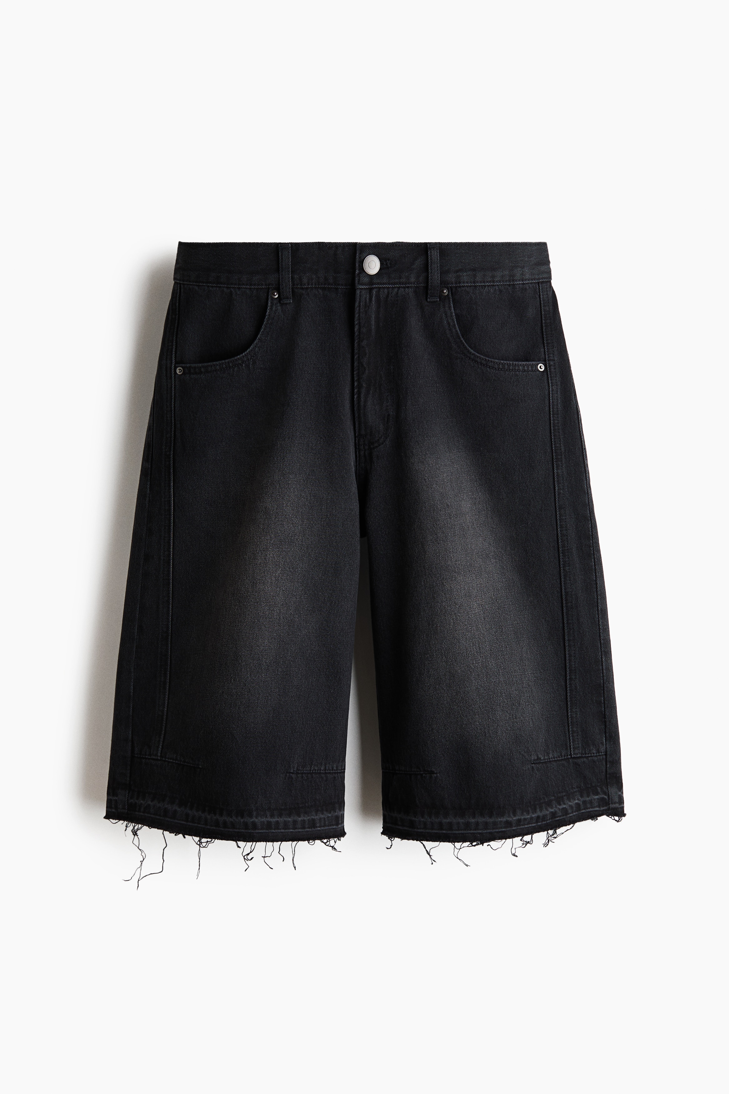 Loose Fit Denim shorts - Denim black/Dusty denim blue
