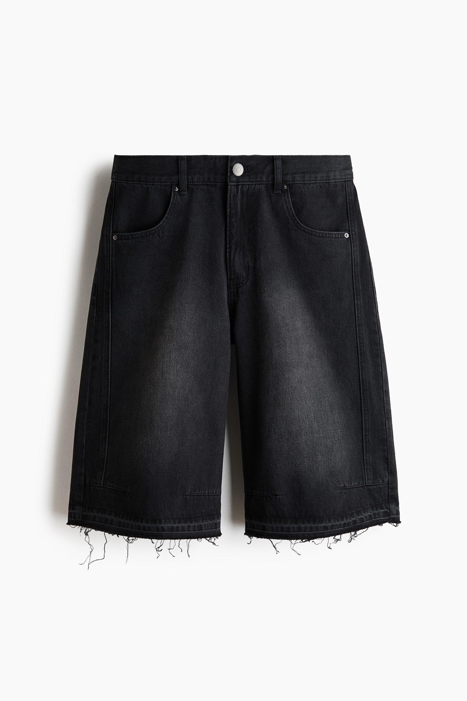 Quần short denim Loose Fit - Màu đen denim - 1