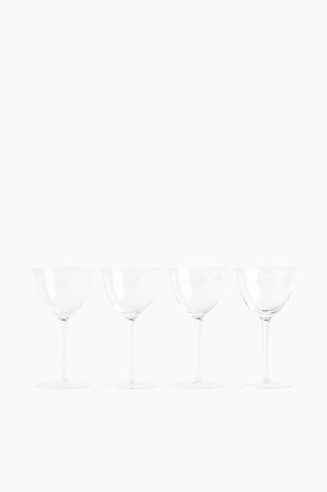 Set van 4 delicate wijnglazen - Transparant - 1