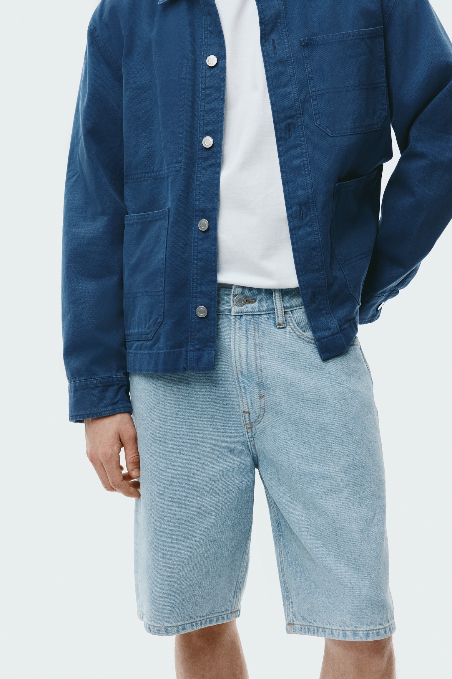 Relaxed Fit Denim shorts - Light denim blue/Denim blue/Denim grey - 3
