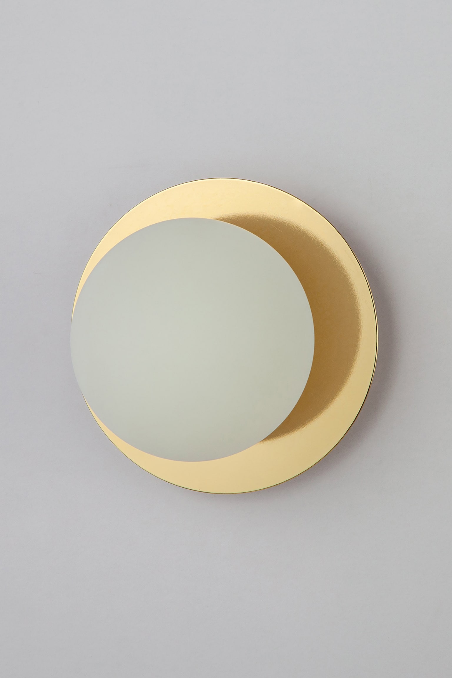 Opal Disk Wall Light - Gold/Dark Grey - 3