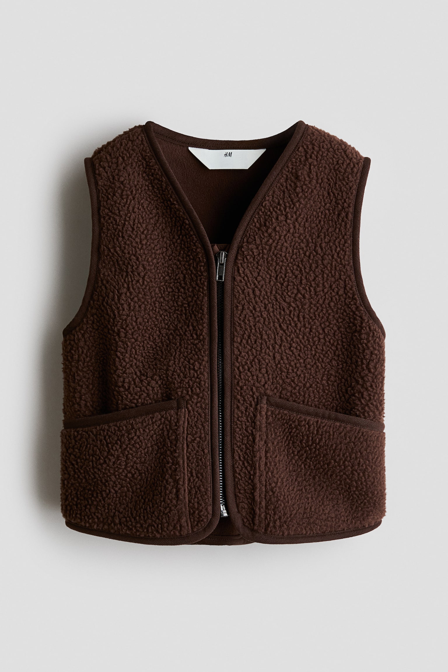 Teddy gilet - Dark brown/Dark green - 1
