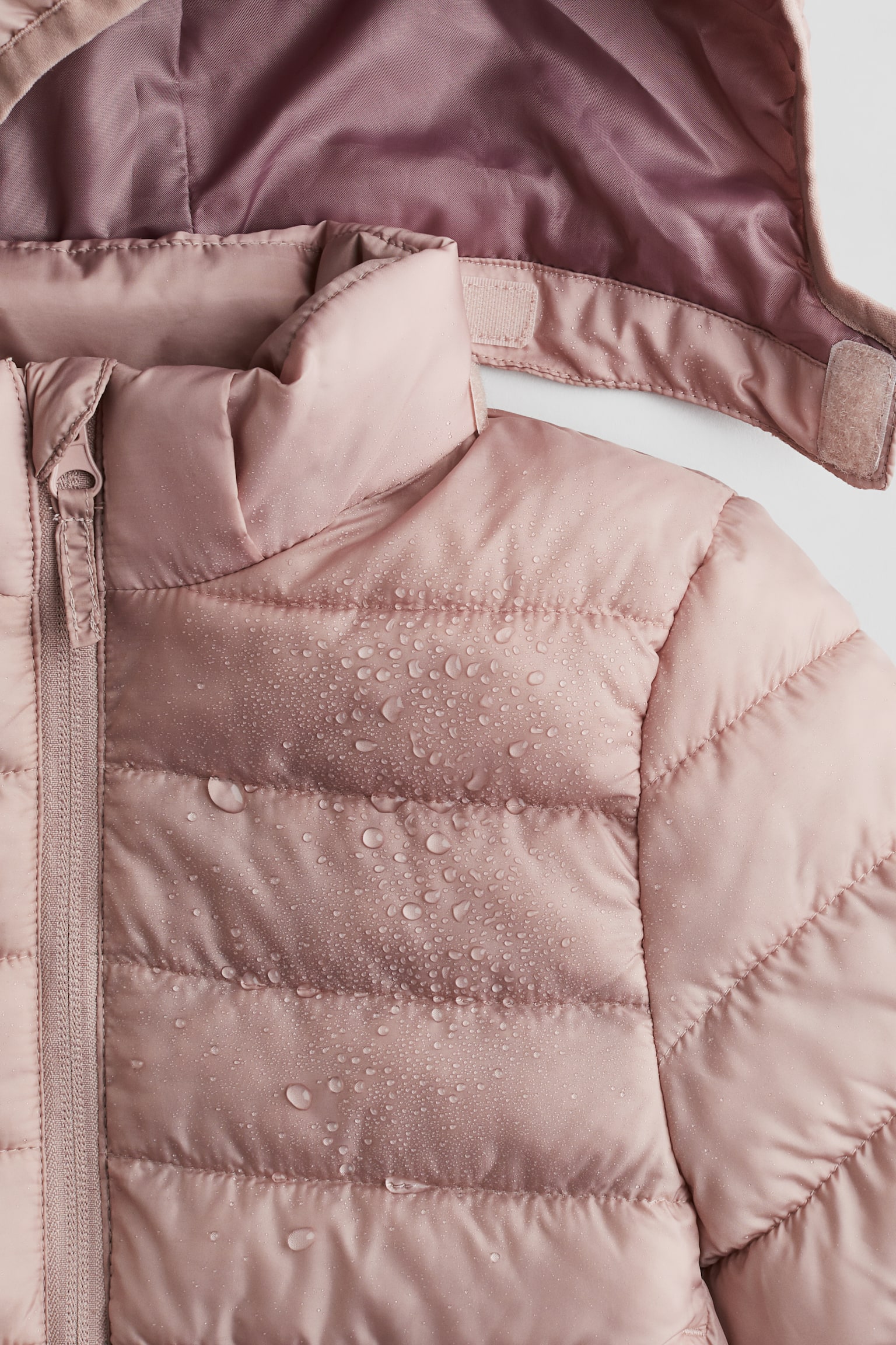 Water-repellent puffer jacket - Pink/Navy blue - 4