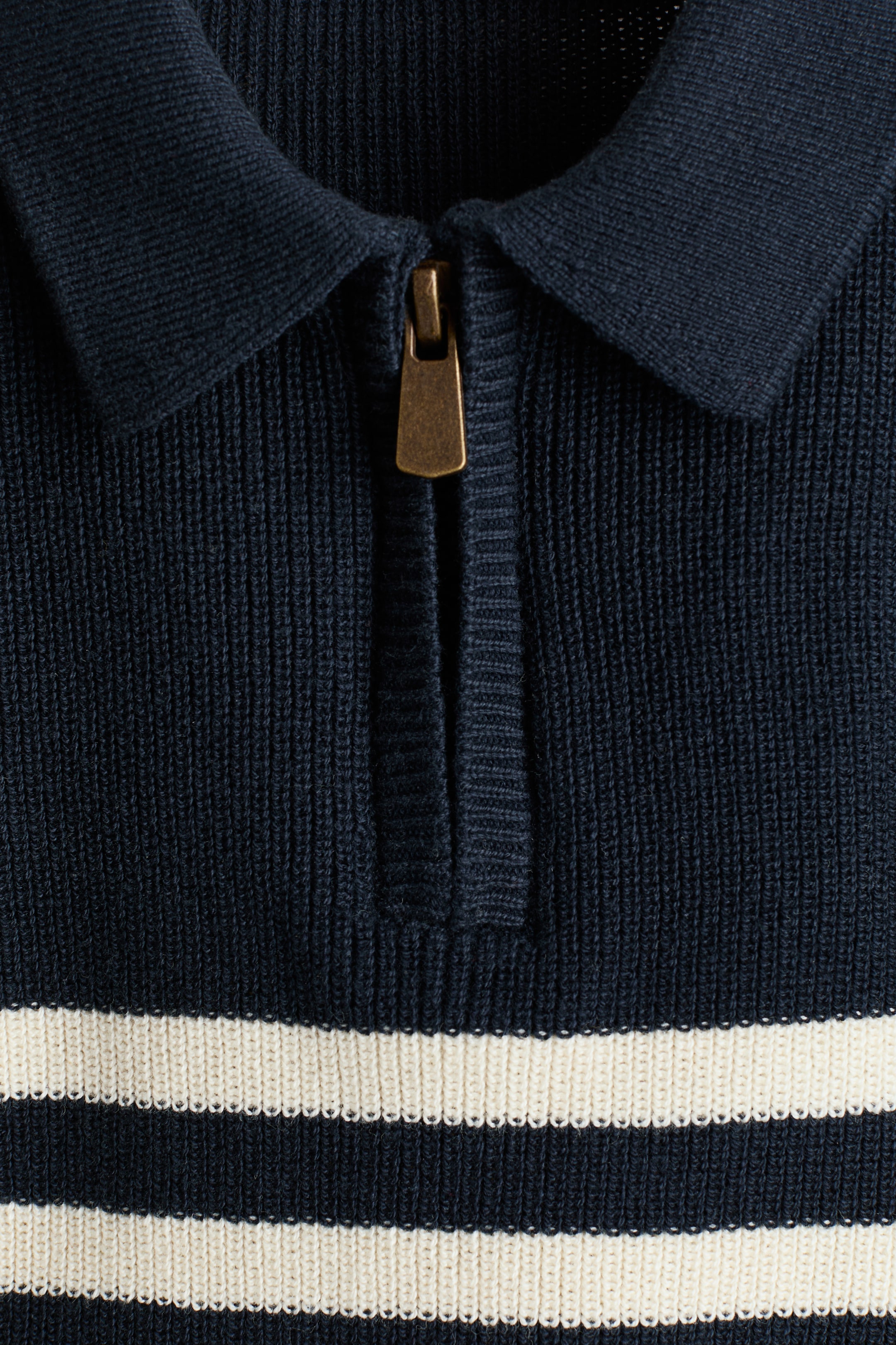 Cotton-Knit Polo Sweater