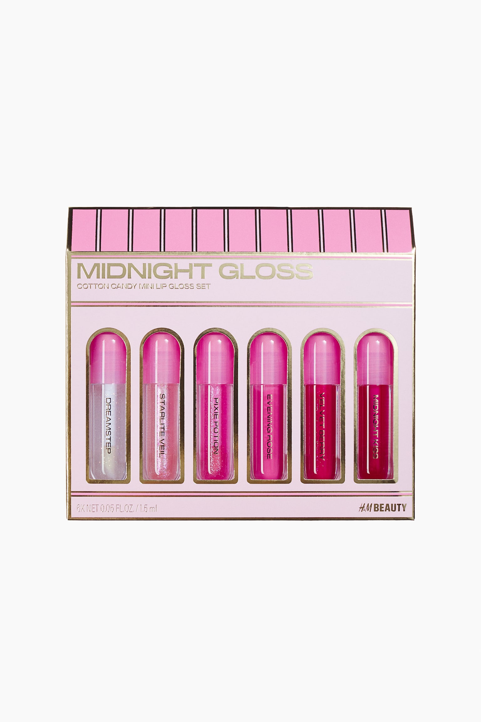 6-Pack Scented Lip Glosses - Cotton Candy