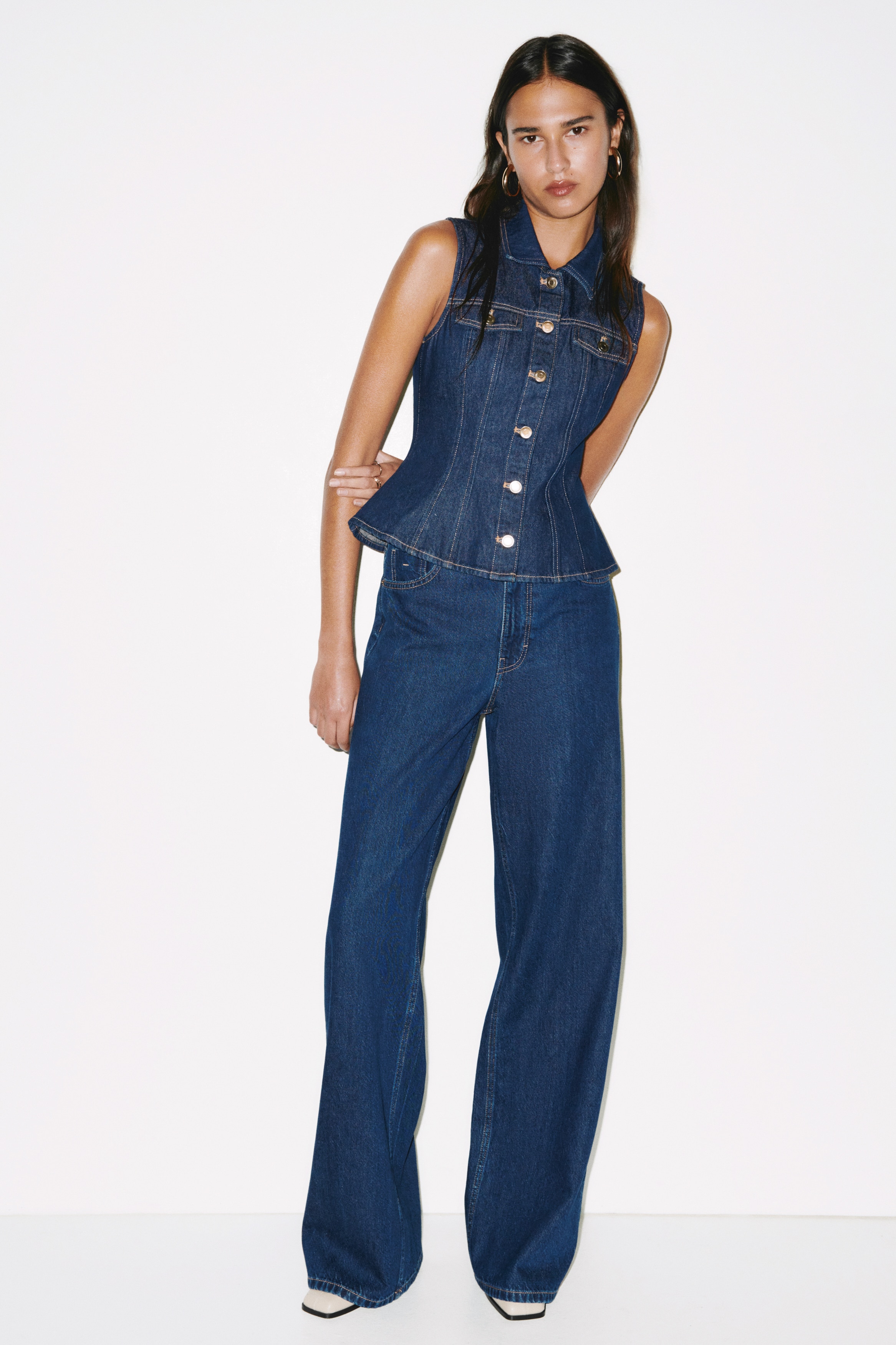 Wide Ultra High Jeans - Σκούρο μπλε denim/Μπλε denim/Ανοιχτό γκρι denim/Μαύρο denim