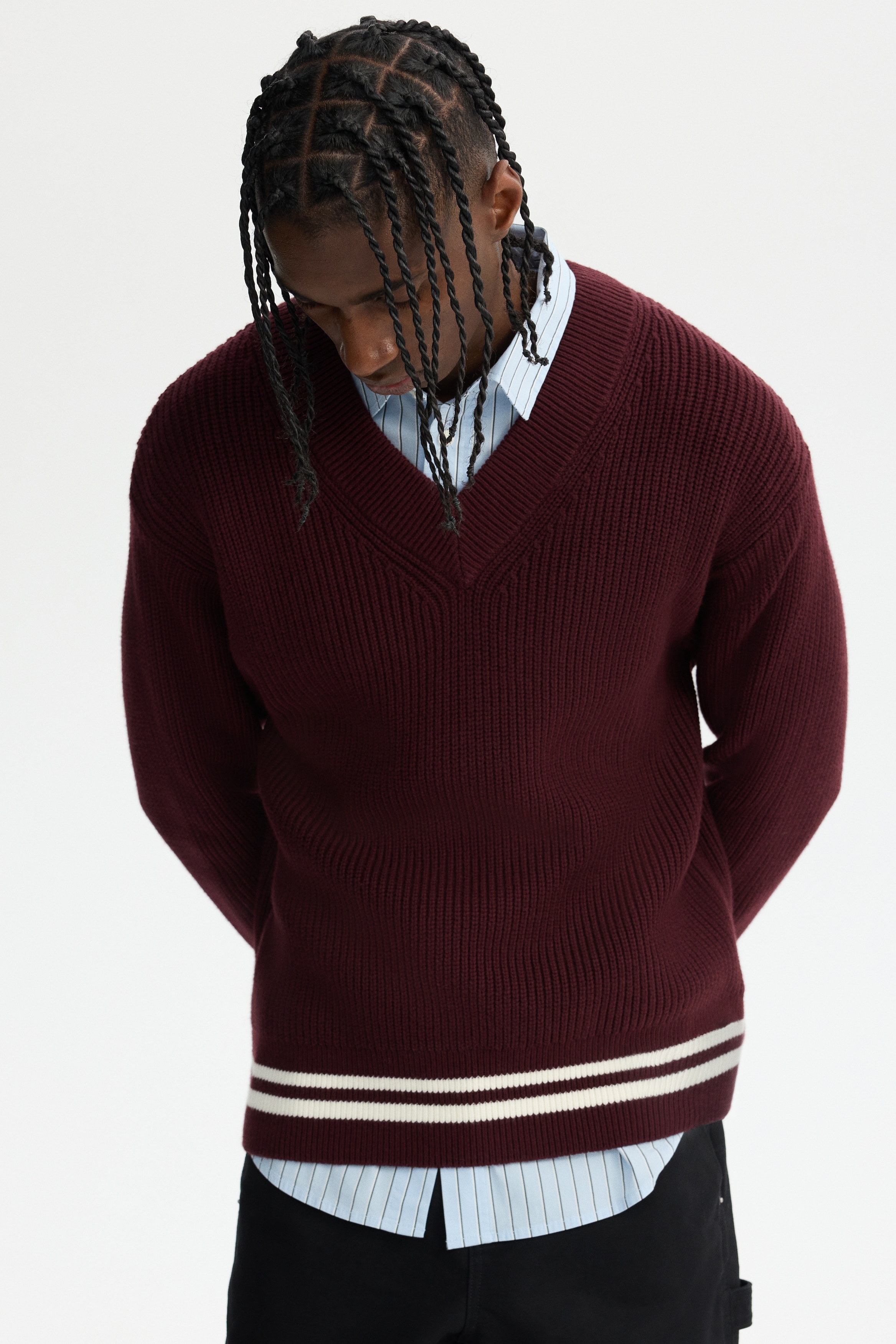 Boxy Fit Rib-knit jumper