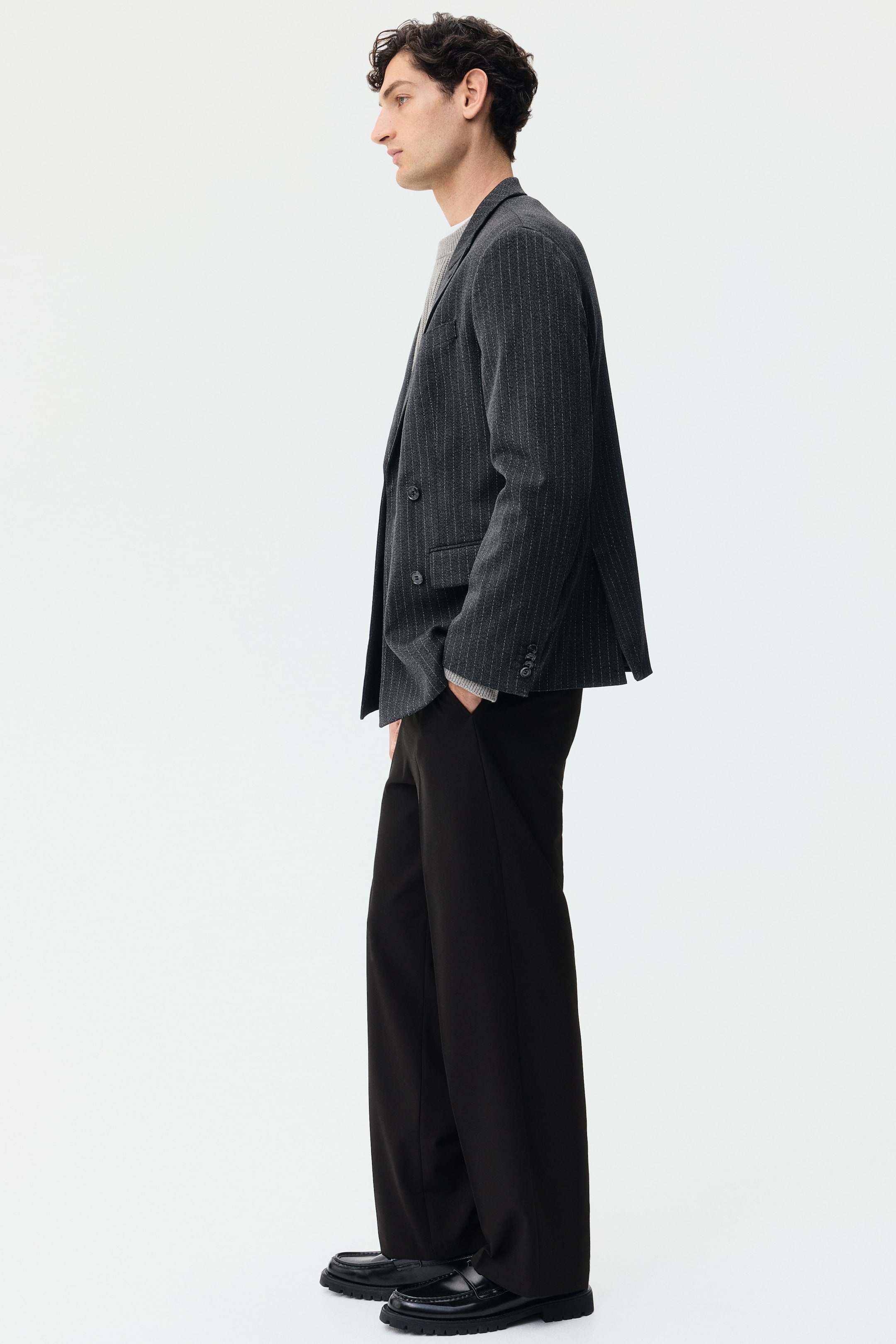 Xem ảnh lớn hơn: Quần dài Relaxed Fit - Màu đen - Men | H&M VN 3