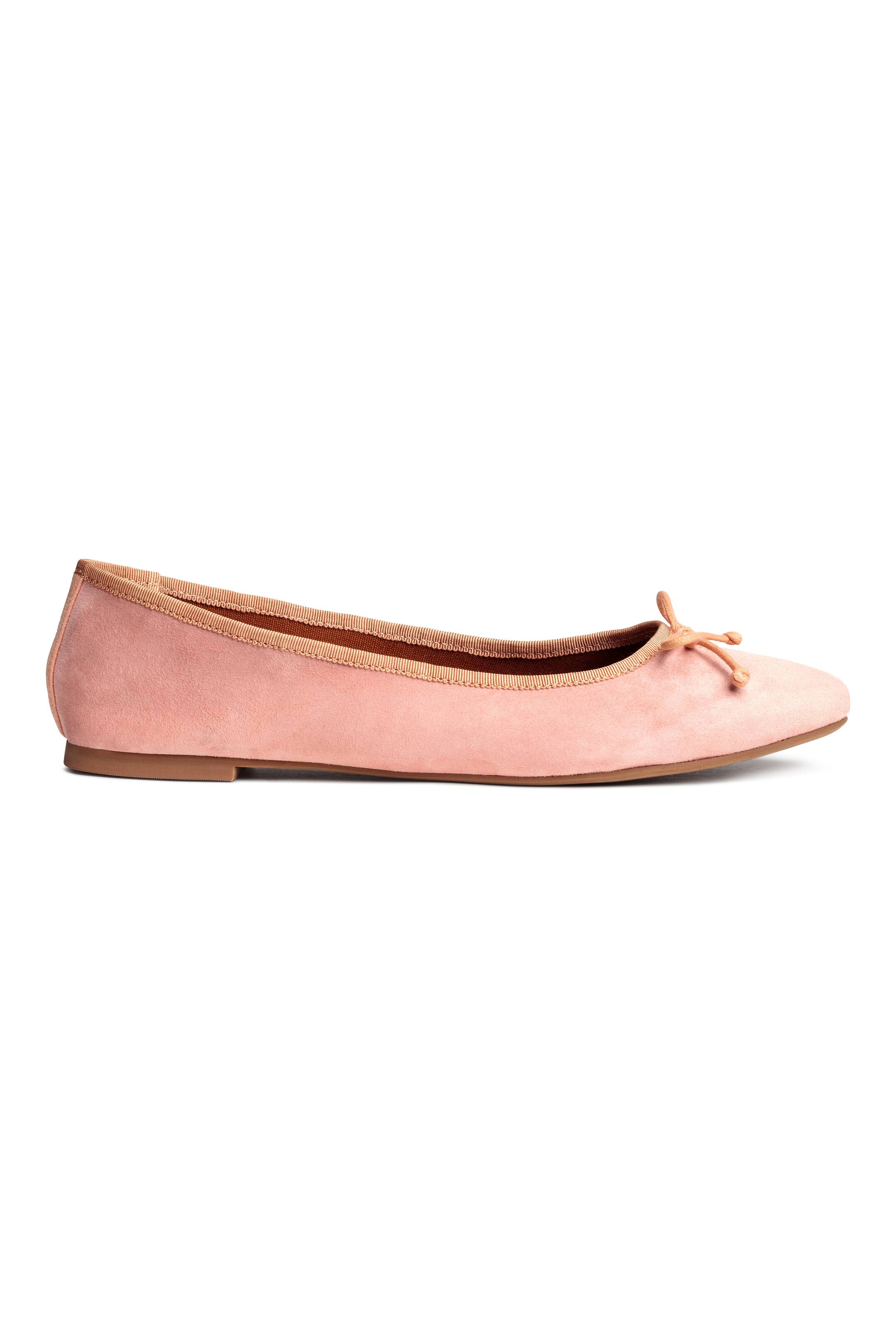 View larger image: Suede ballet pumps - Light pink - Ladies | H&M GB 1
