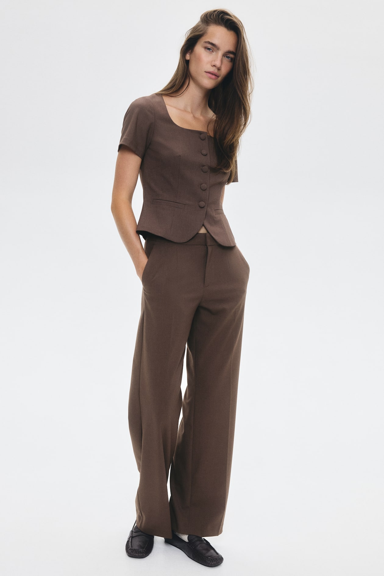 Tailored trousers - Brown - Ladies | H&M GB
