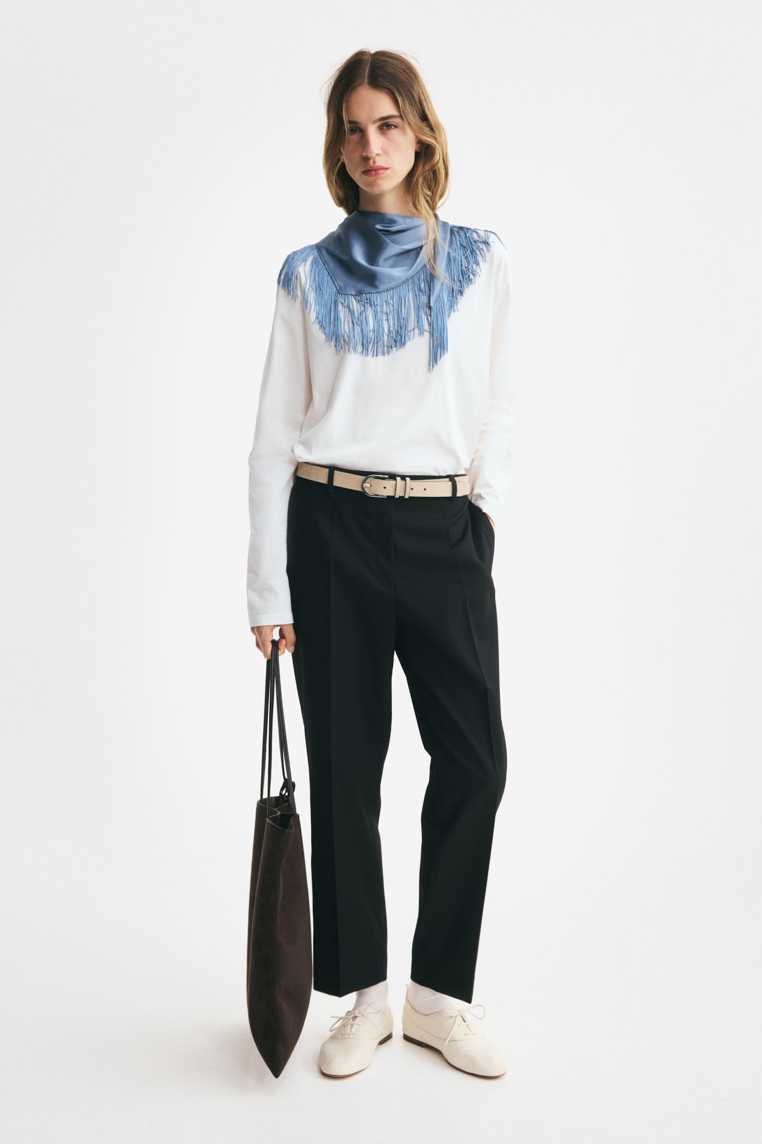 Женские брюки H&M Slacks, цвет: Чёрный — фото 3
