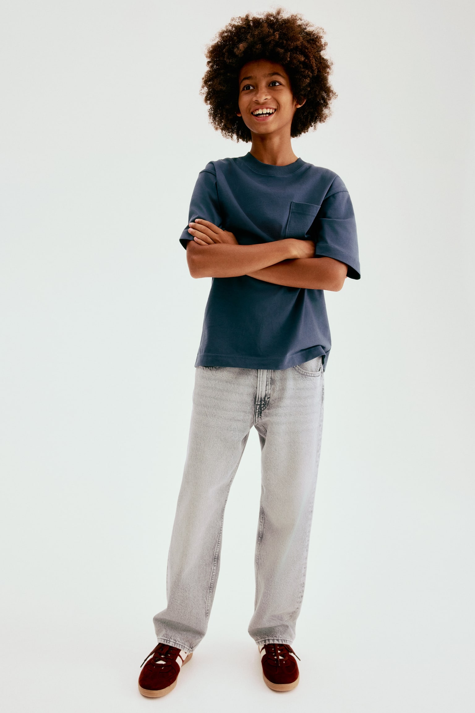 Loose Fit Jeans - Gris claro/Azul denim/Azul denim claro/Negro denim/Azul denim claro/Azul denim claro/Gris oscuro/Azul denim claro - 1