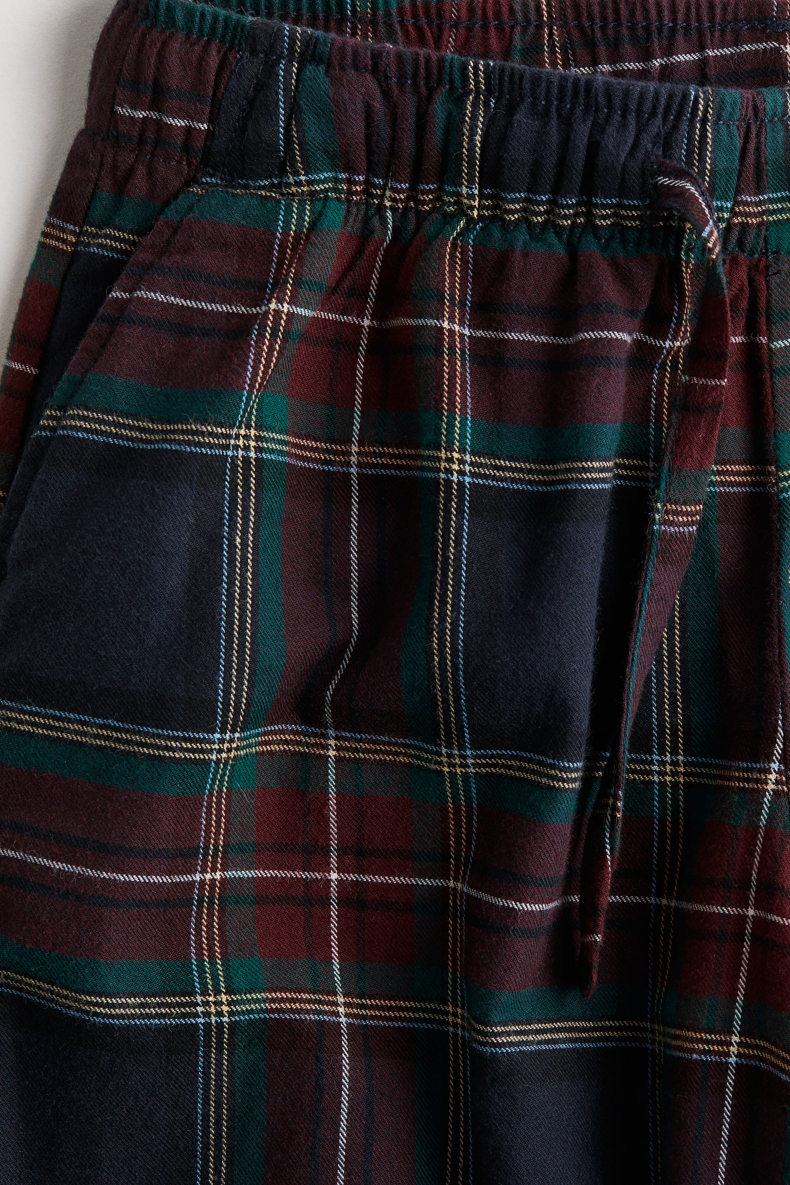 Pantalón de algodón - Azul oscuro/Cuadros/Blanco/Cuadros - 2