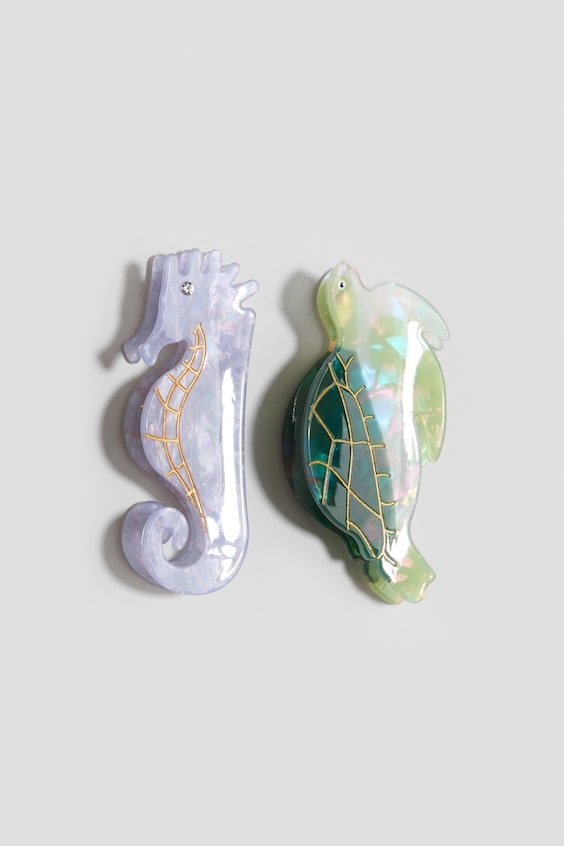 H&M 2-Pack Sea Creature Hair Claws