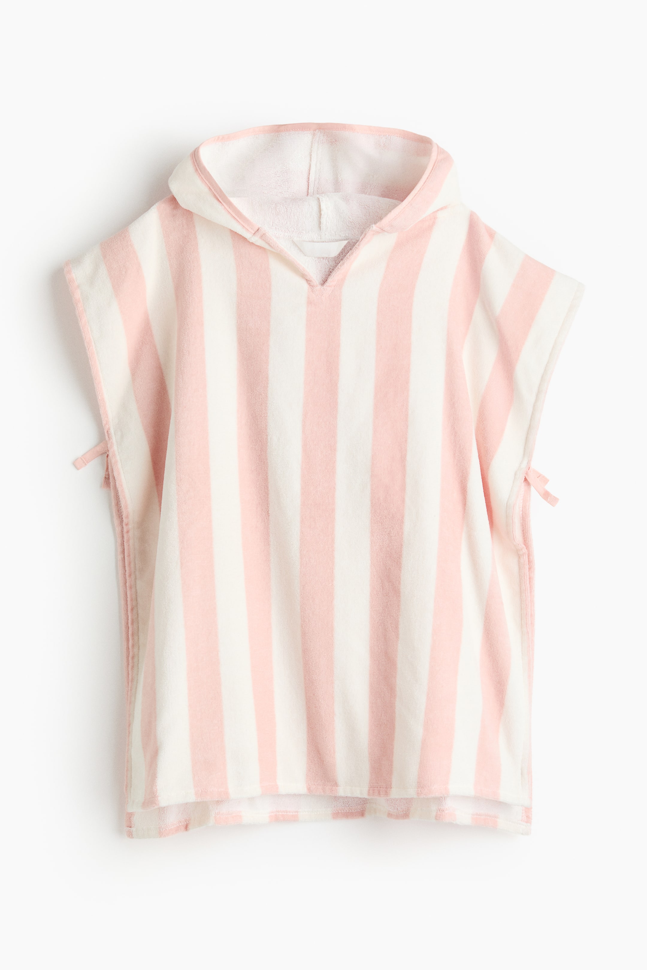 Cape de bain rayée en coton