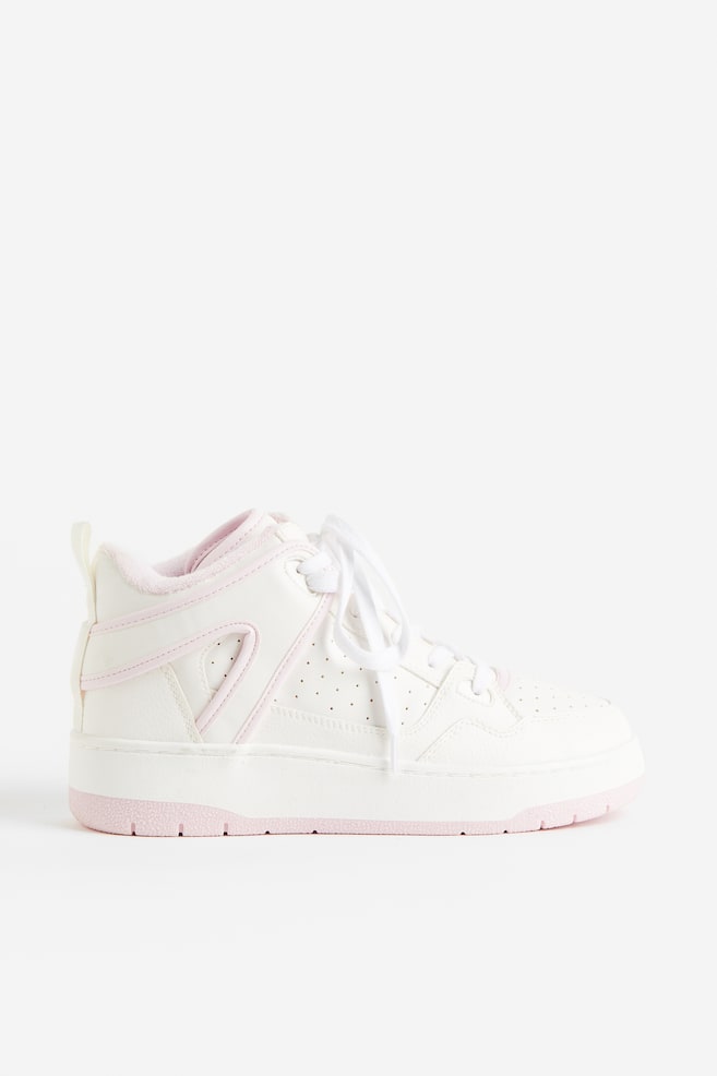 Sneakers montantes - White/Light pink - 1