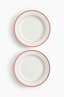 2-pack mattallrik i porslin