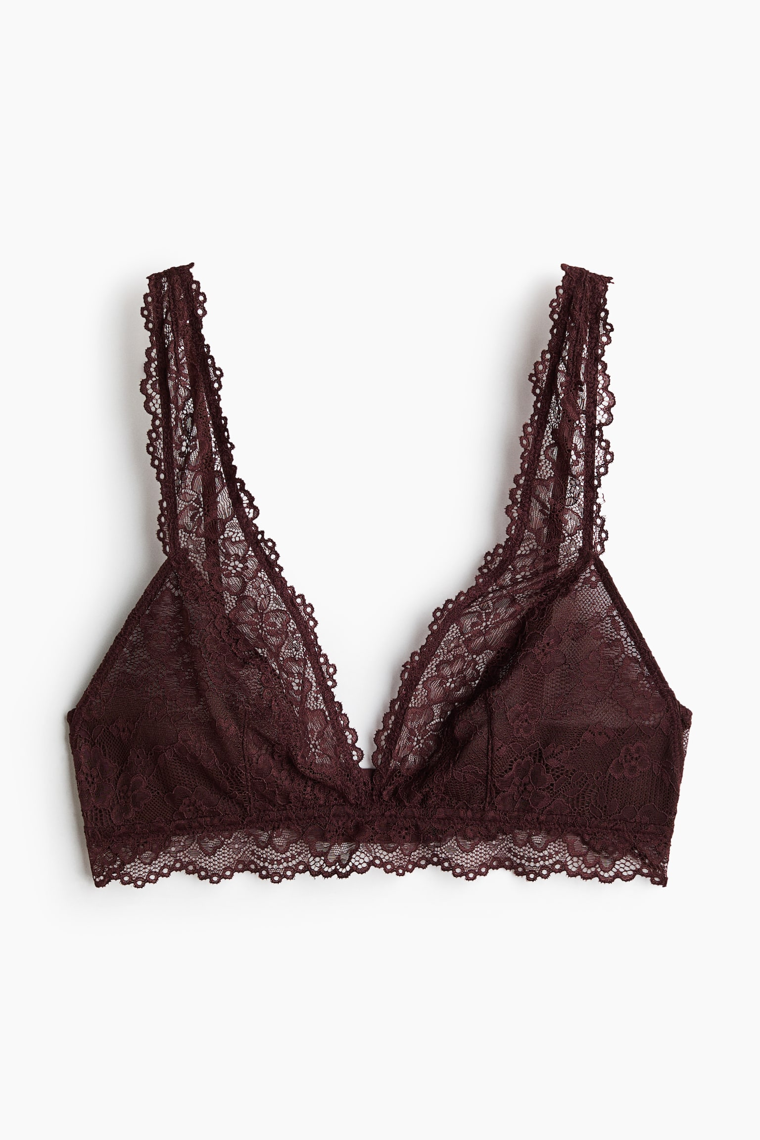 Soft lace bra - Dark brown/Black/Pink - 1