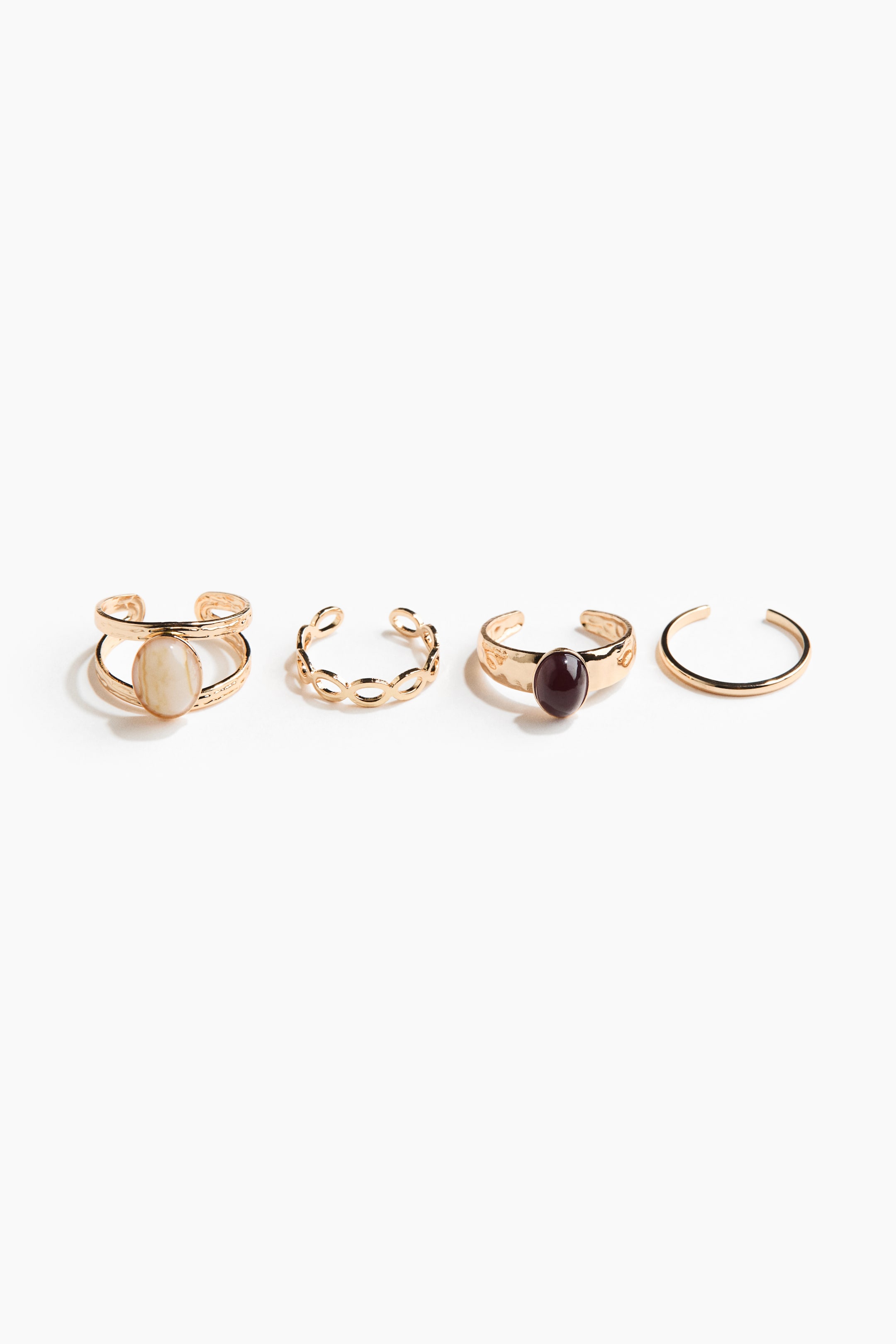 Grotere afbeelding bekijken: Set van 4 metalen teenringen - Goudkleurig - DAMES | H&M BE 1