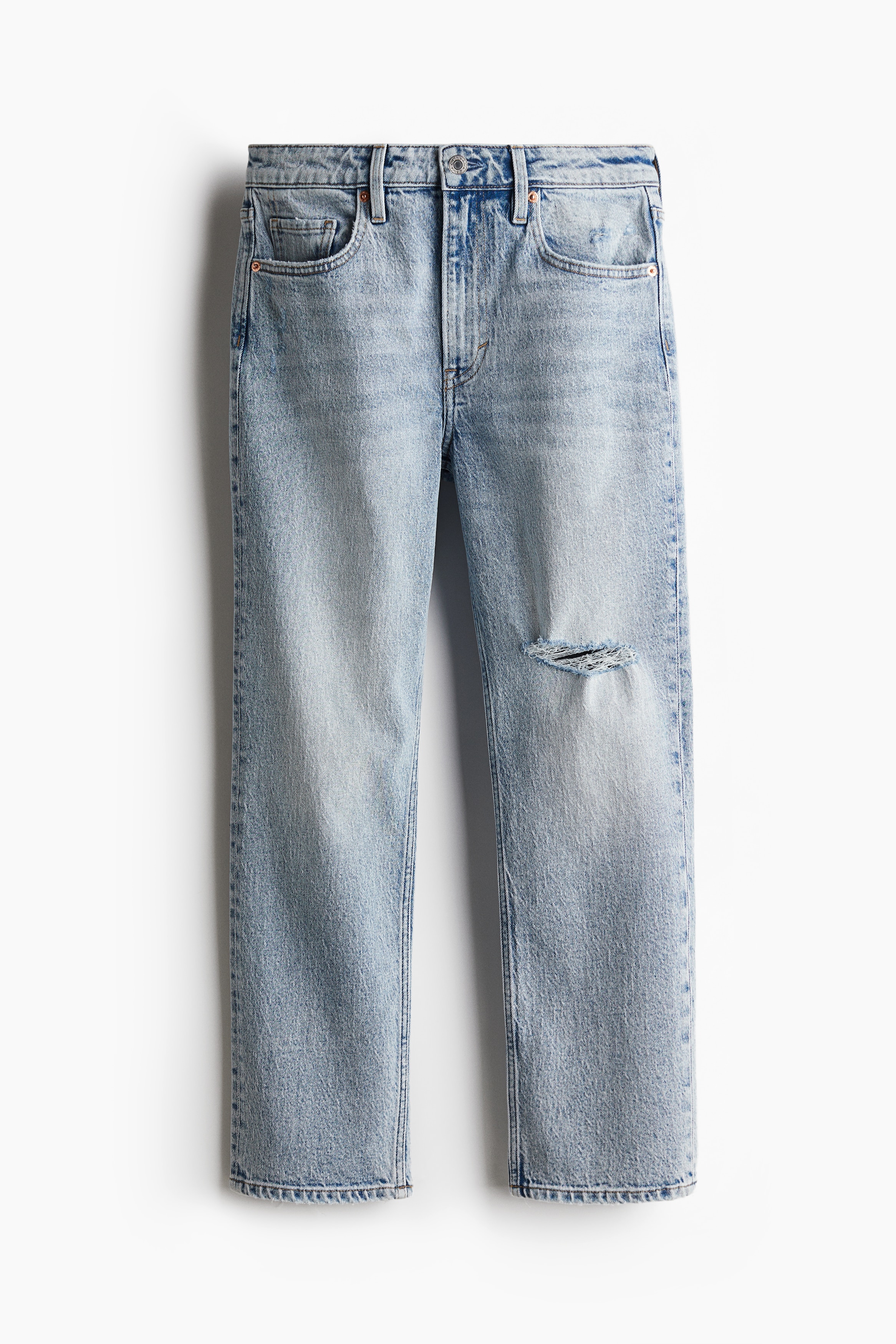 Slim Straight High Ankle Jeans - Bleu denim pâle/Bleu denim/Bleu denim/Bleu denim clair/Noir/Bleu denim/Blanc