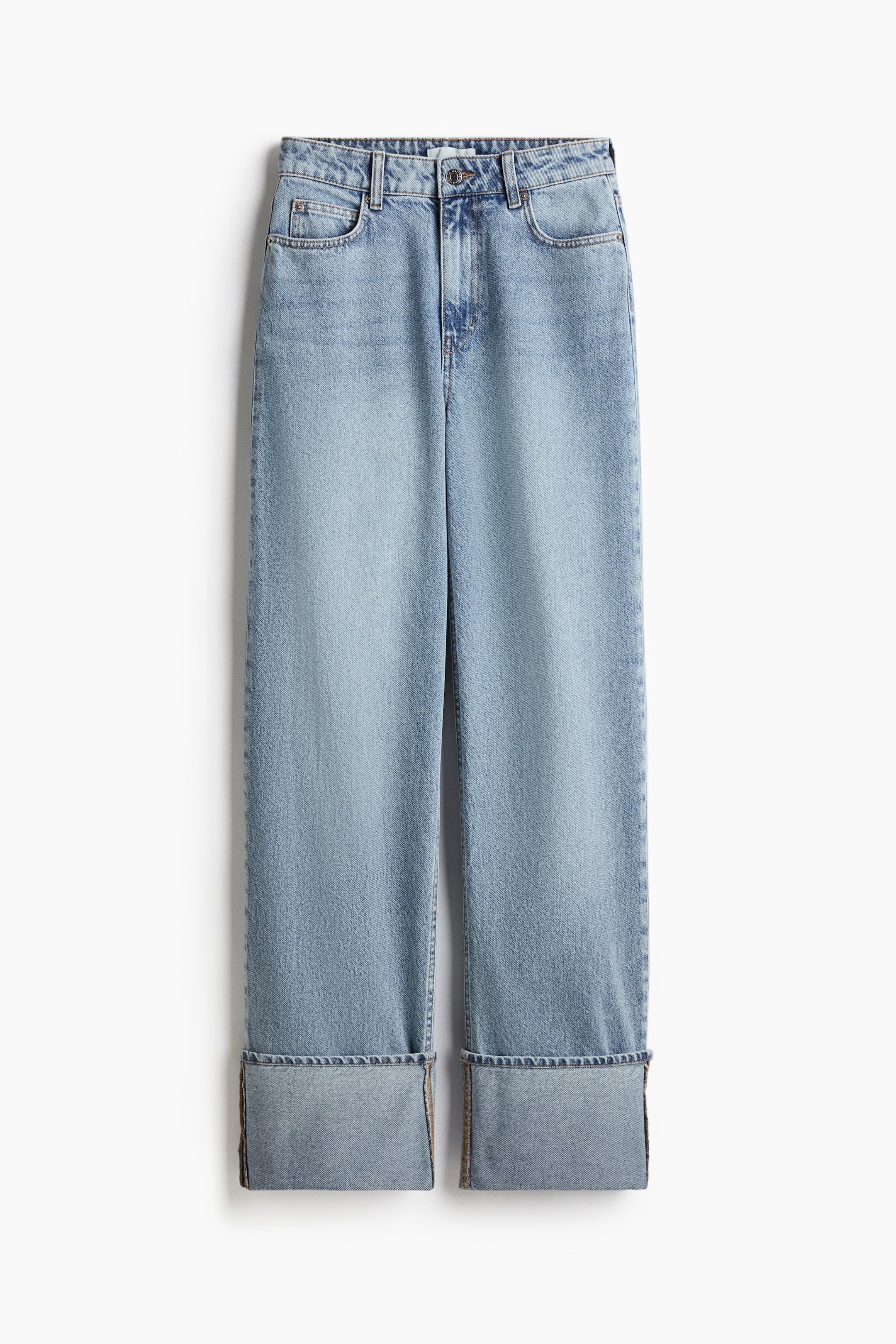 Straight turn-up jeans - Light denim blue - Ladies | H&M GB 6