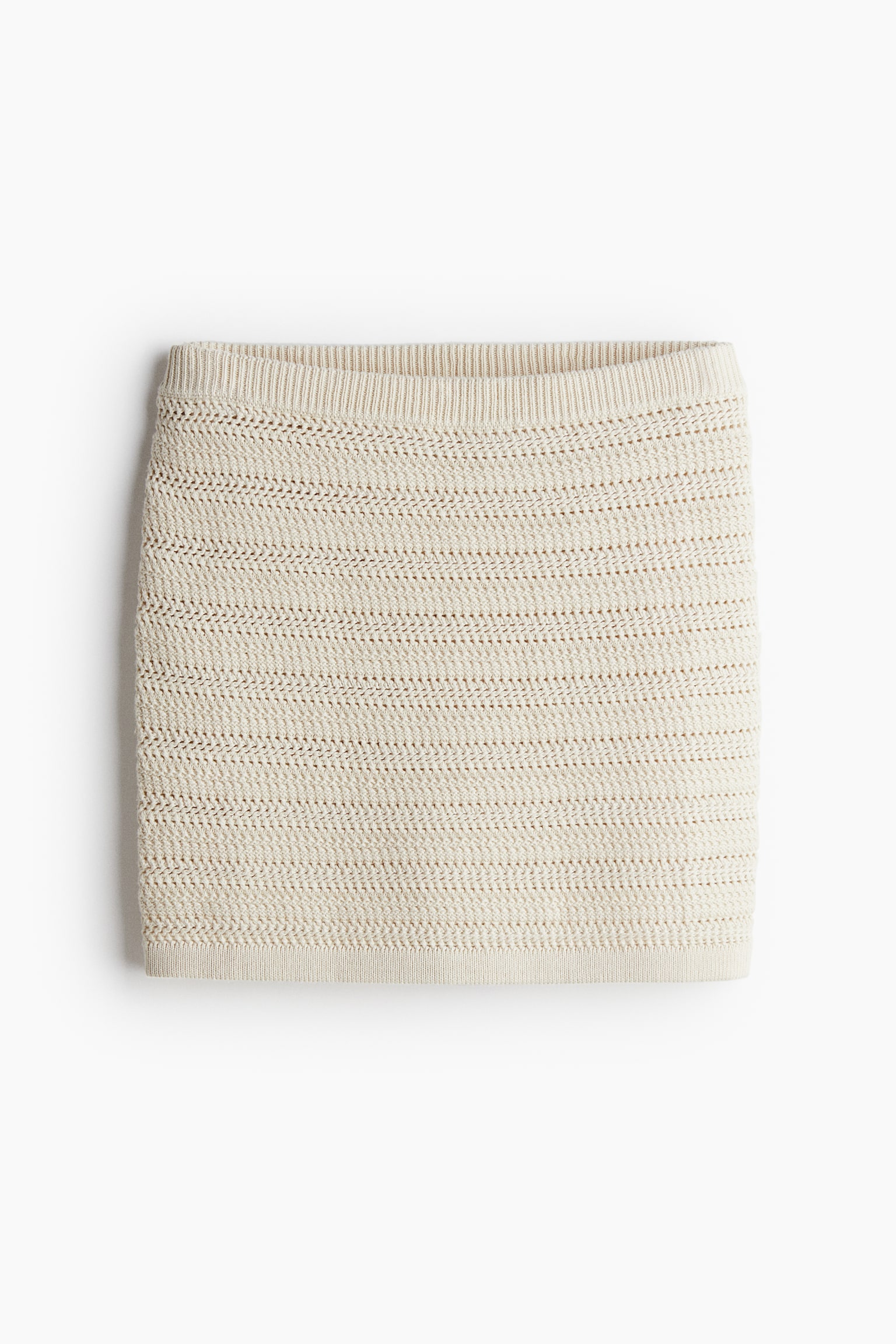 Crochet-look skirt - Light beige - 1