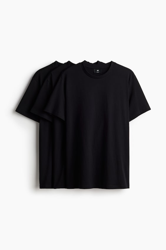 Мужские футболки H&M 3-pack Regular Fit T-shirts