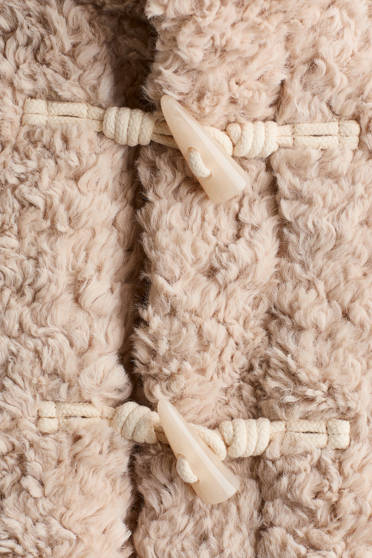 Детская куртка H&M Fluffy, цвет: Светлый бежевый — фото 6